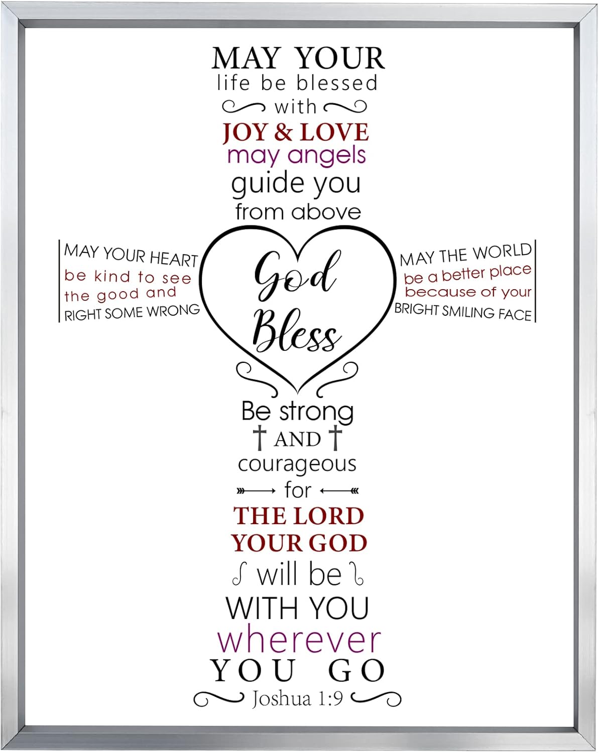 Baby Baptism Frame for Boy or Girl God Bless Silver Keepsake