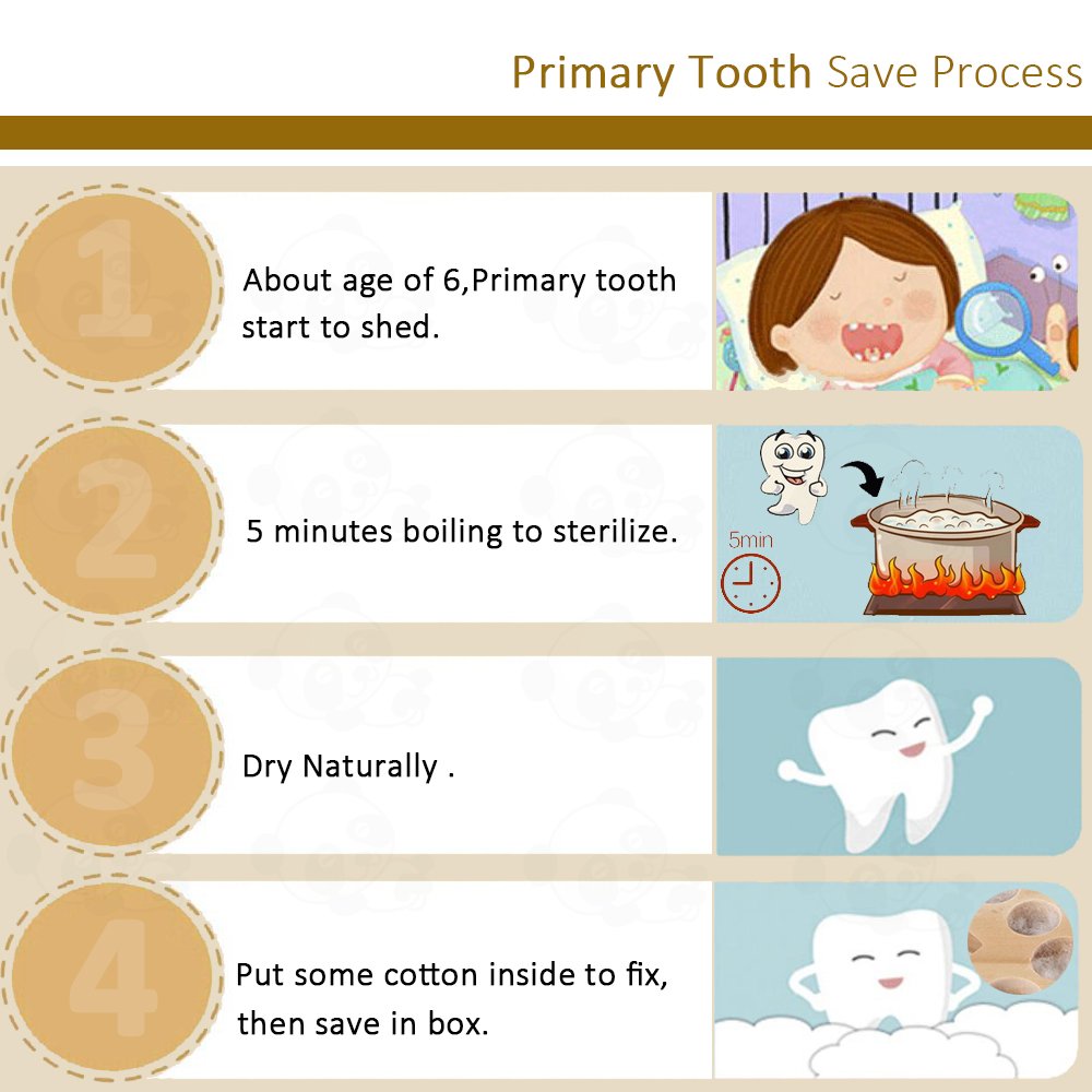 PAMBO Baby Tooth Box Keepsake for Girls 1