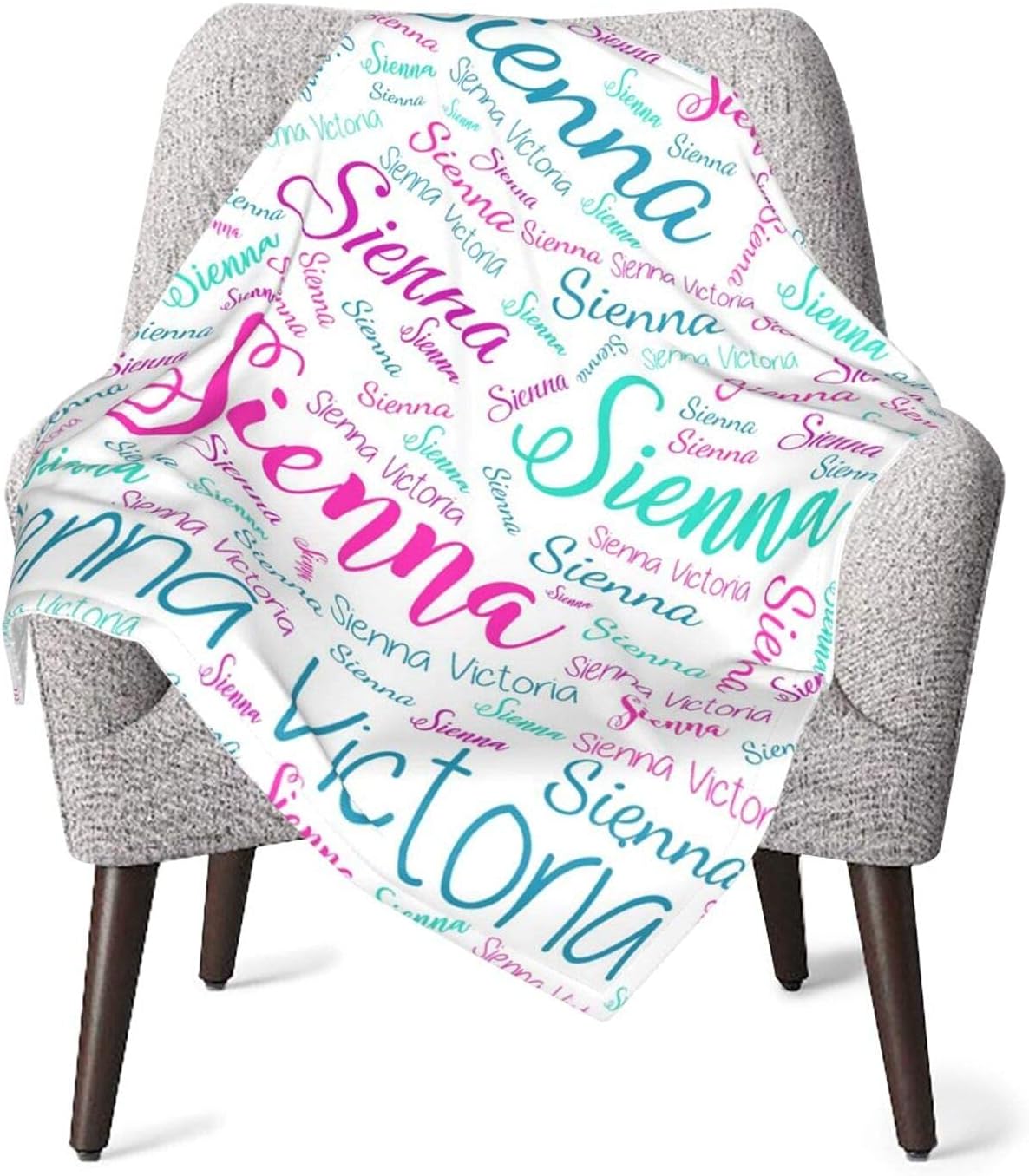 Personalized Baby Blanket for Girls with Name 30x40 Inches