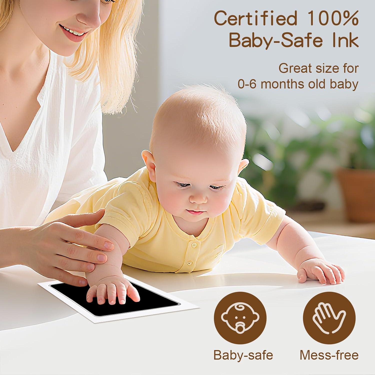 VidwanHome Baby Hand Footprint Kit 4pc Inkless