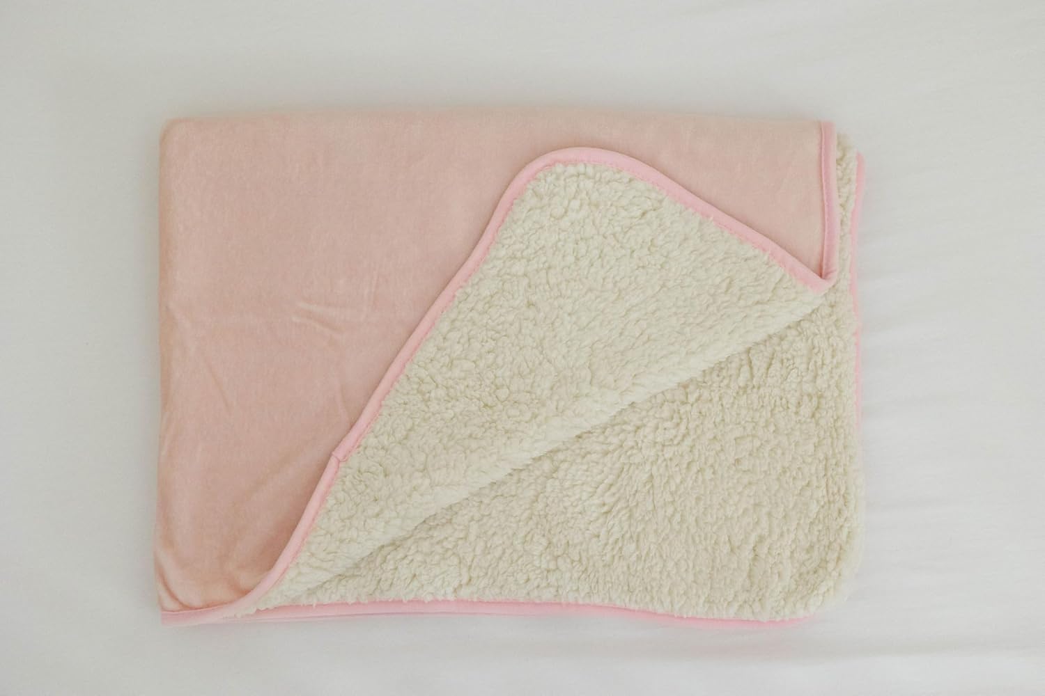Ultra Plush Sherpa Baby Blanket - 30x40 Soft Durable Pink