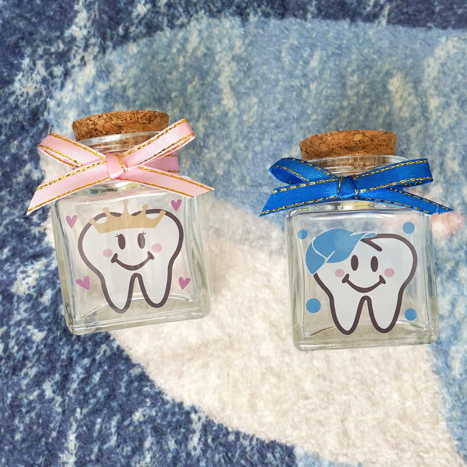 Cute Tooth Fairy Jar for Lost Teeth Keepsake Box