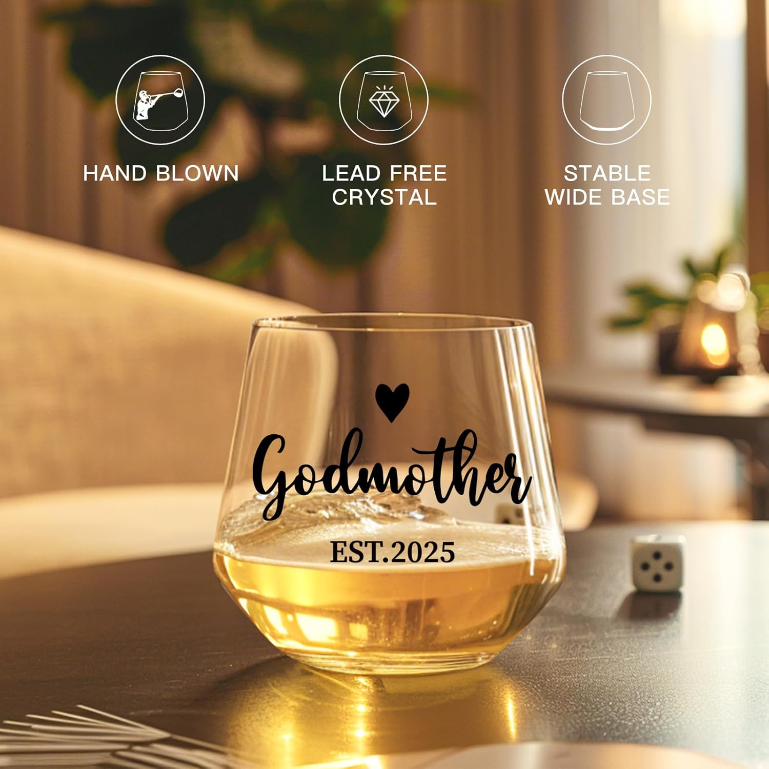 Physkoa Godparents Proposal Glass Set 4 Piece