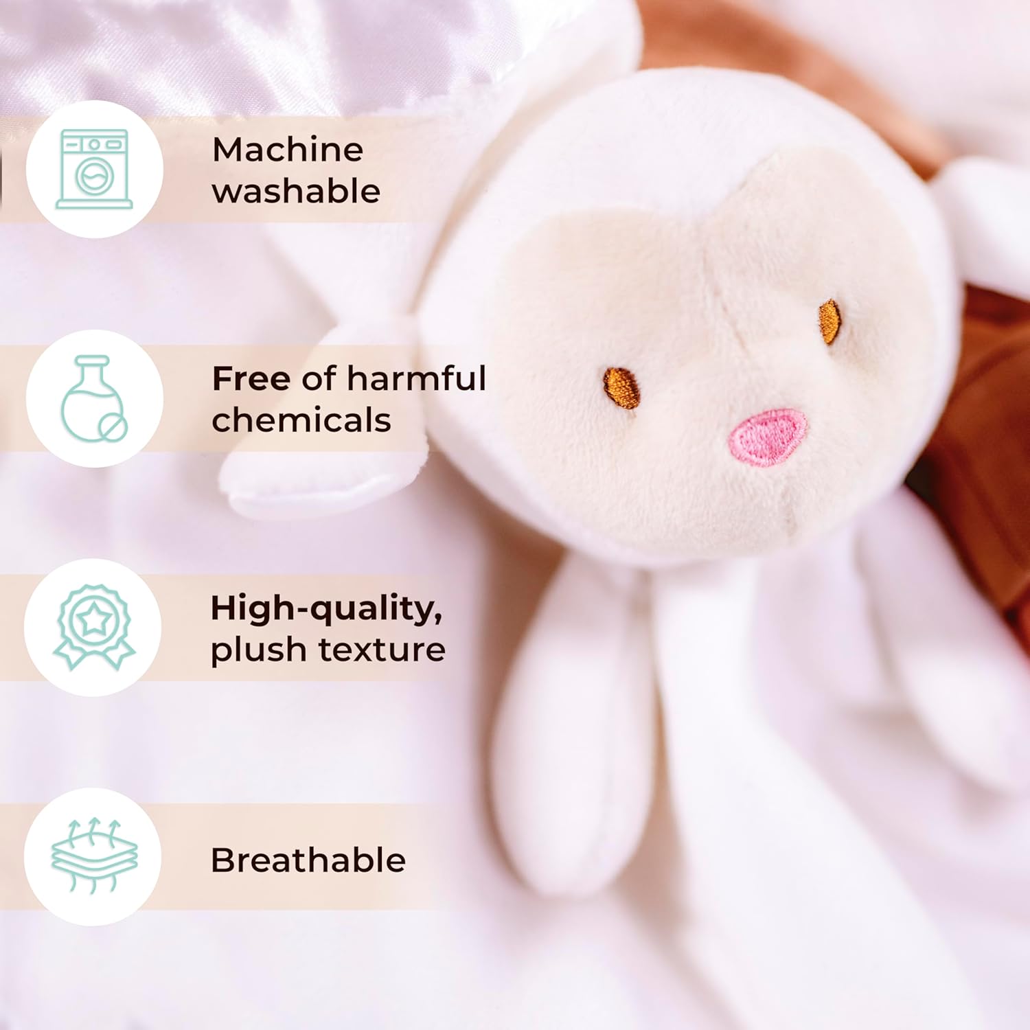 TRANQUIL KIDDO Lamb Lovey - Baptism Gift for Baby 14 inch
