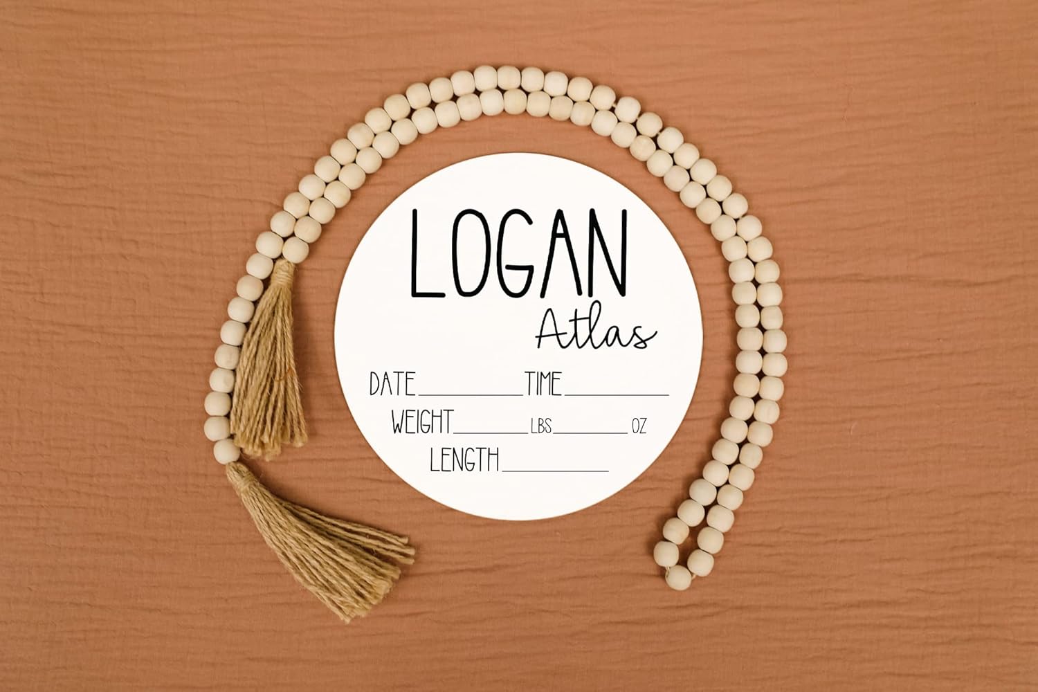 Hickory Hollow Designs Birth Stat Sign Personalized for Newborn Baby