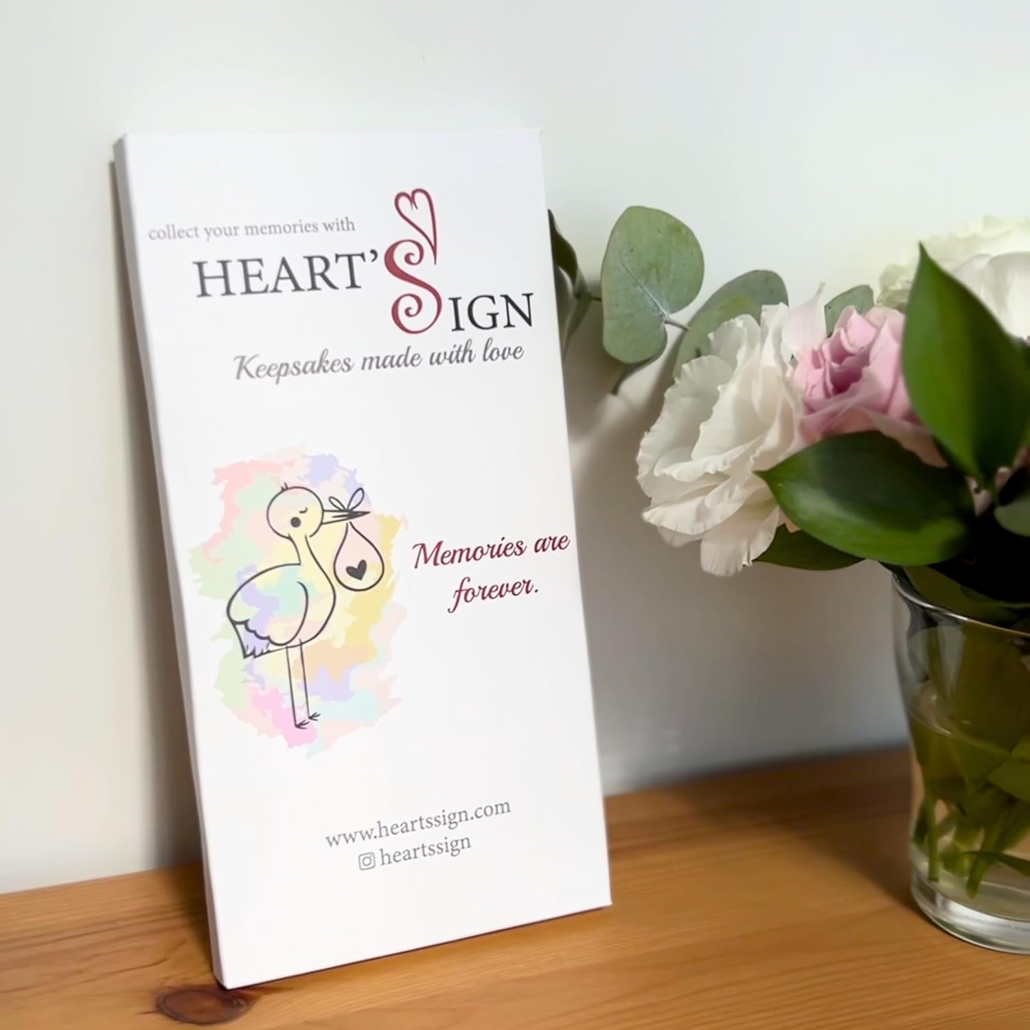 Hearts Sign Baby Ultrasound Photo Frame - Brown 1
