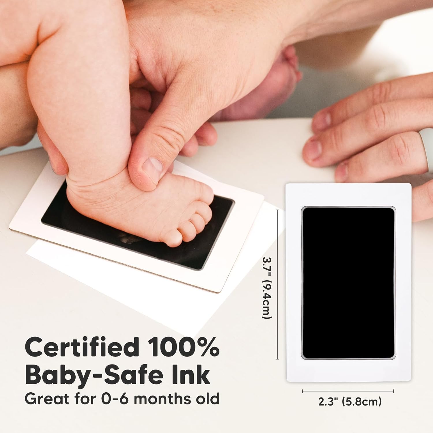 KeaBabies 4-Pack Inkless Hand Footprint Kit for Newborn