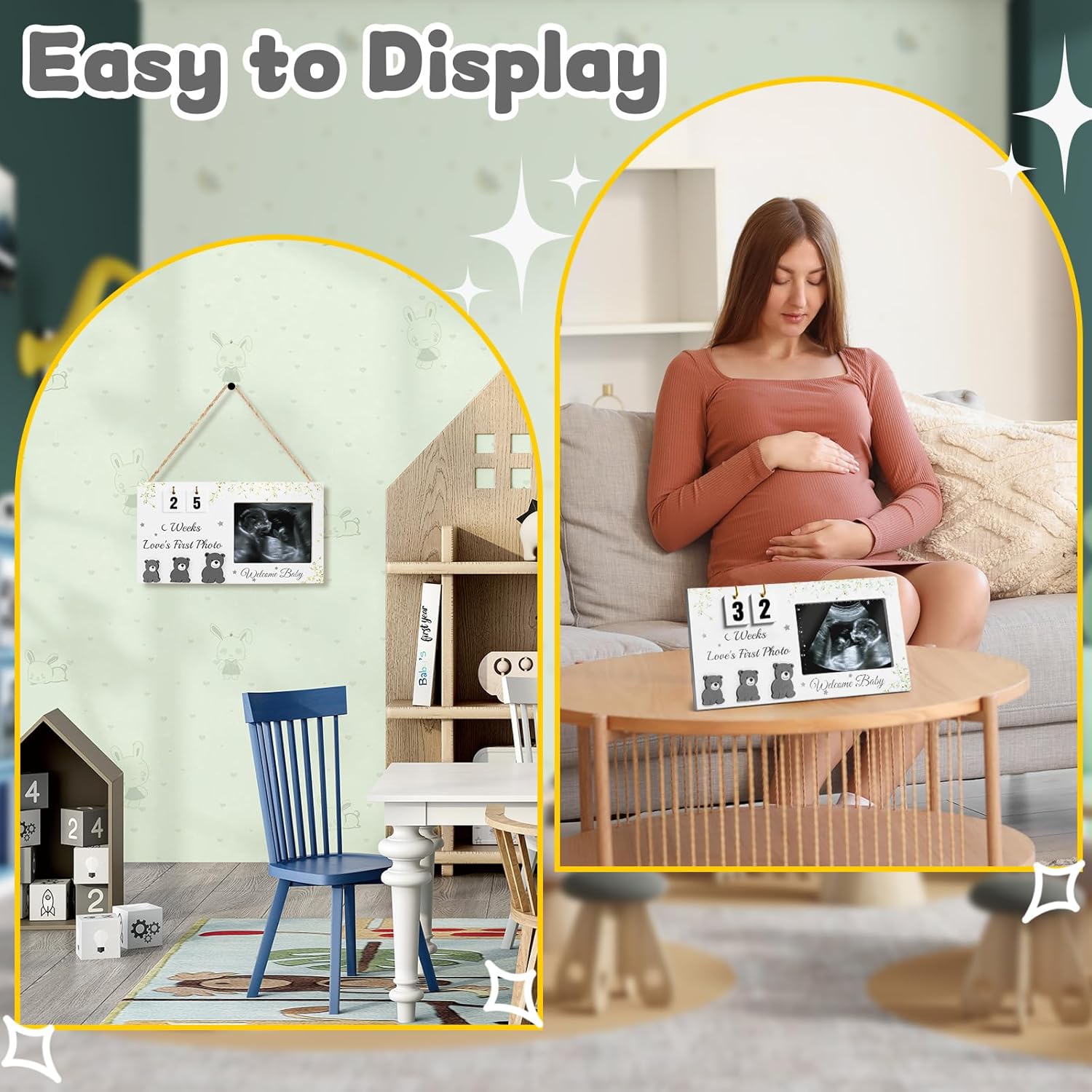 YinEpand Ultrasound Frame with Countdown and Plant Prints