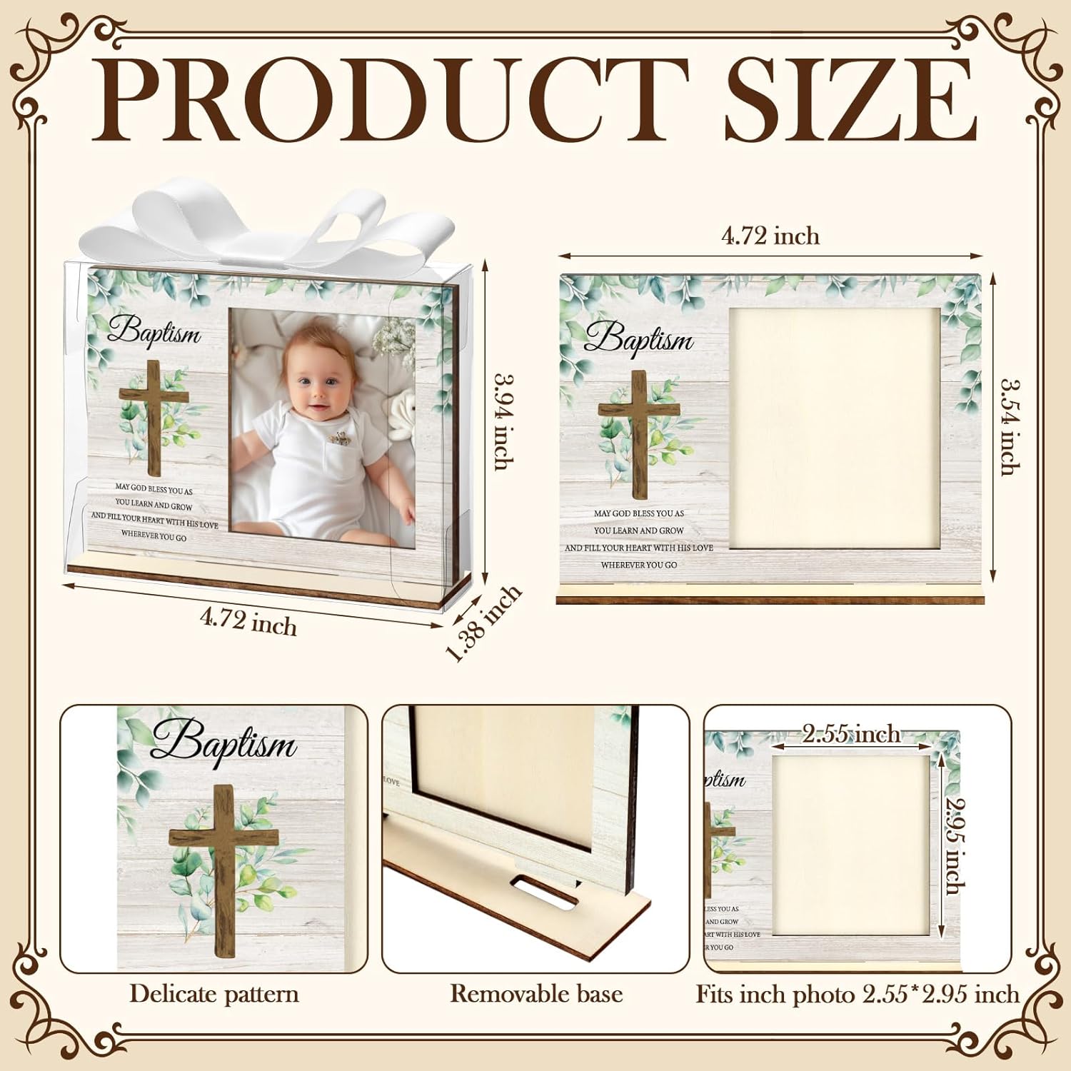Vercraft 12-Piece Baptism Photo Frame Gift Set