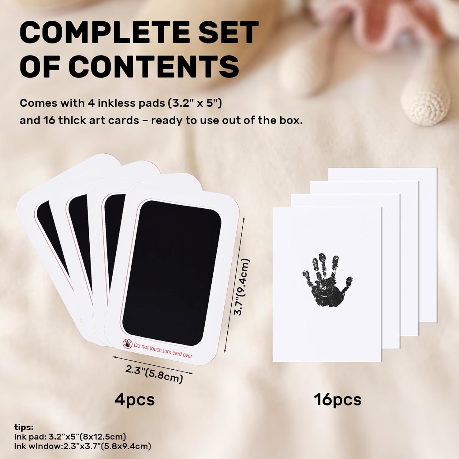 EGGLION 4-Pack Inkless Baby Pet Print Kit