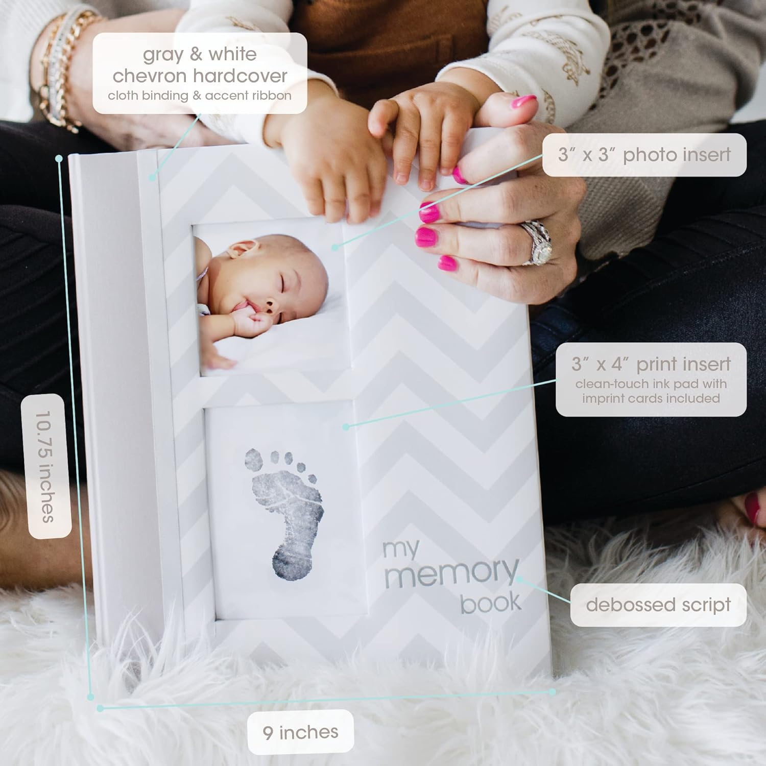 Pearhead Ultimate Baby Keepsake Bundle - Memory Book Handprint Kit