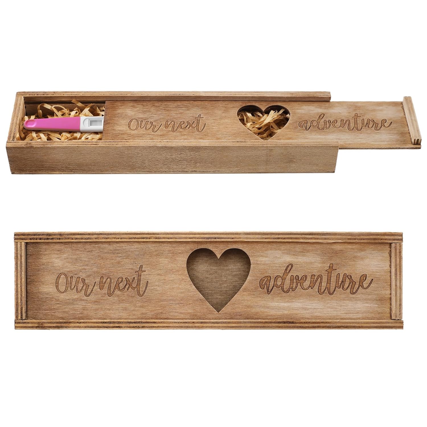 Barydat Wooden Pregnancy Test Keepsake Box
