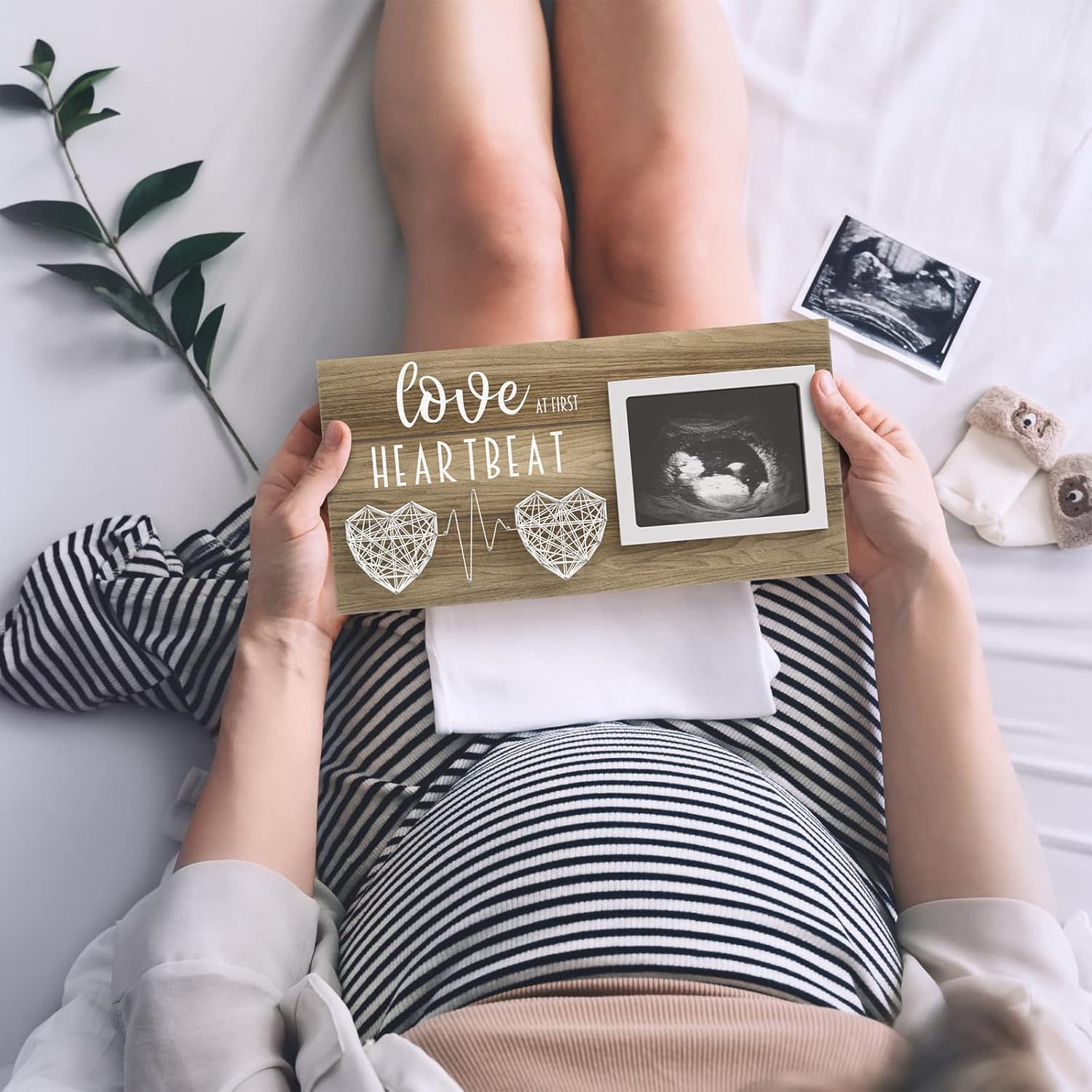 EURSET Baby Ultrasound Picture Frame - Keepsake Gift for Pregnancy Announcements