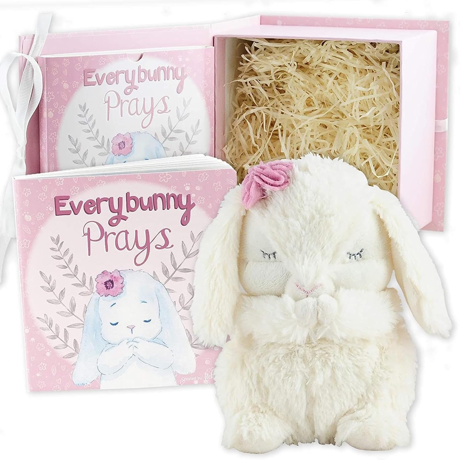 Tickle Main Bunny Stuffed Animal Musical Toy - Pink 7 in