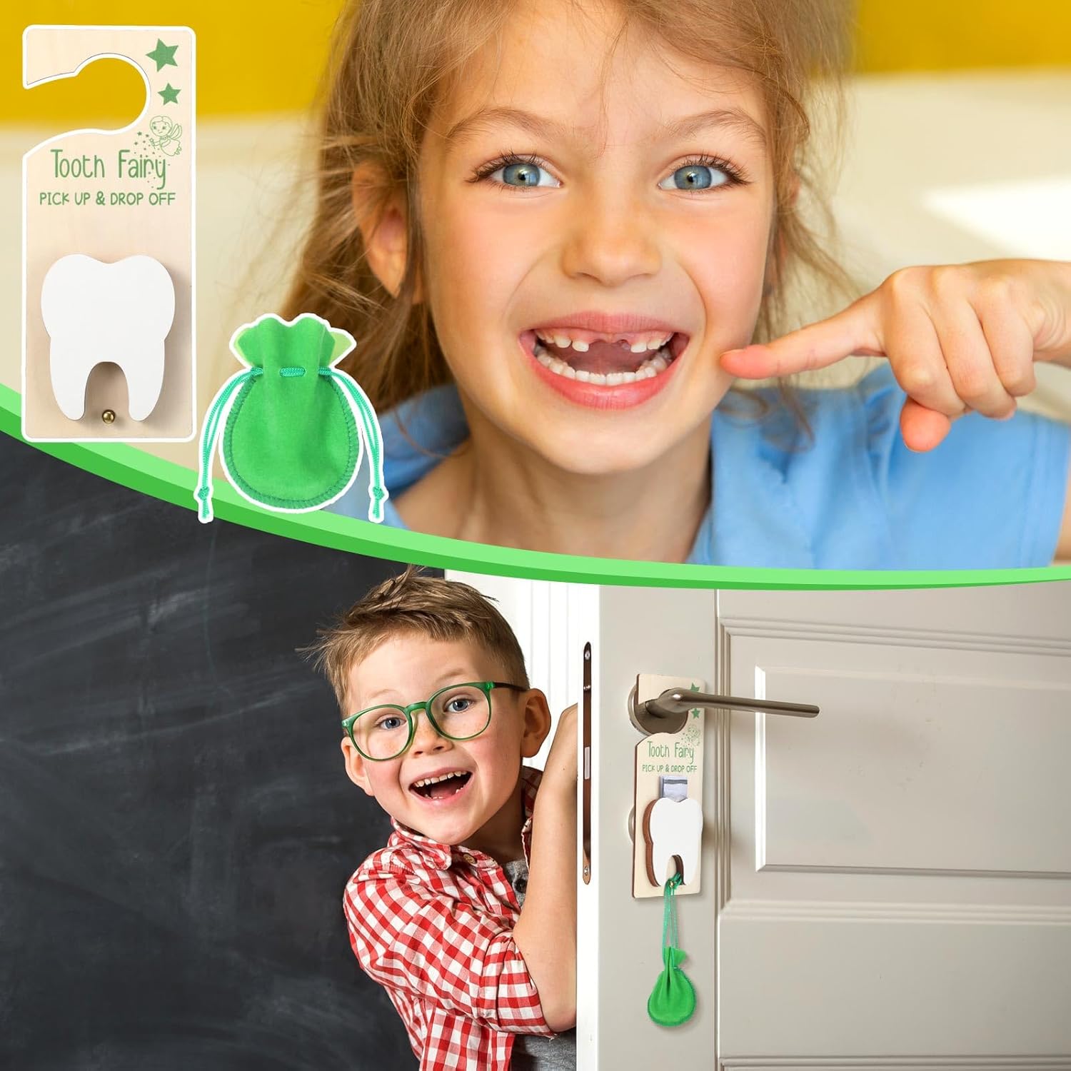 DoubleFill Tooth Fairy Holder Bag Hanger with Money Slot 1