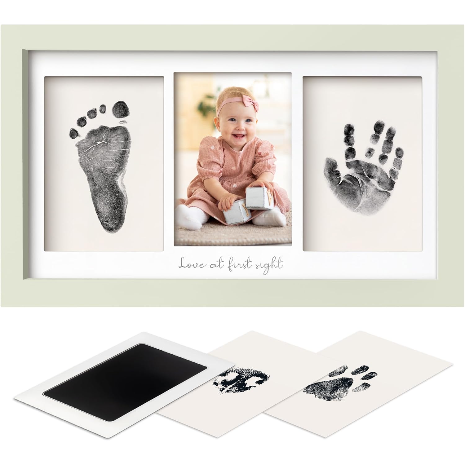 KeaBabies Inkless Hand Footprint Kit Sage