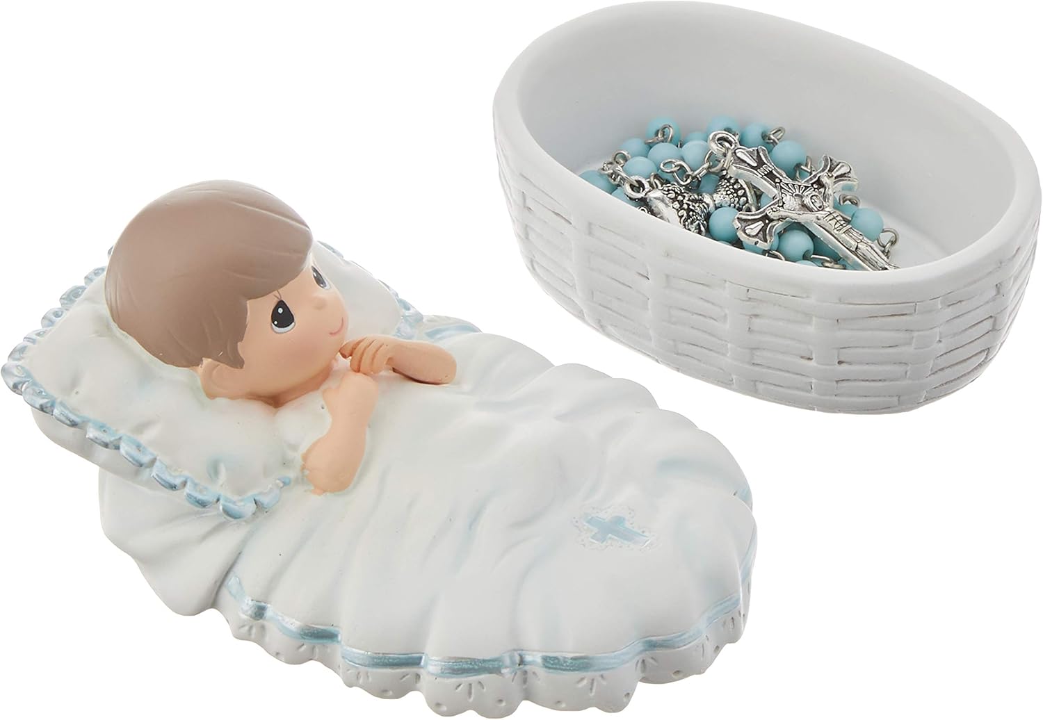 Precious Moments Baptism Gift Boy Rosary Box