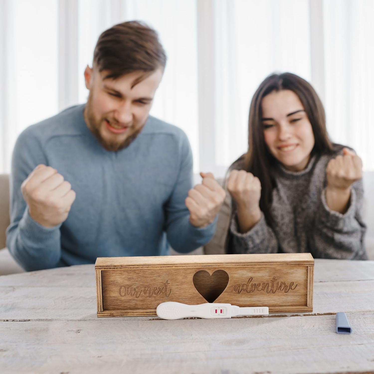 Barydat Wooden Pregnancy Test Keepsake Box