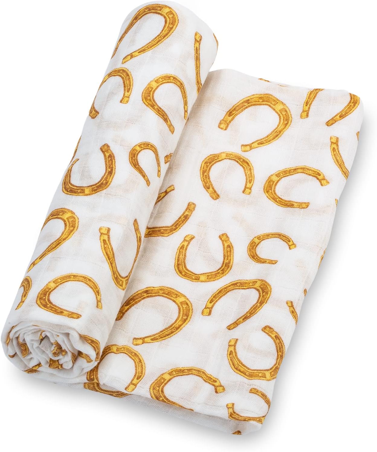 LollyBanks Cowboy Horseshoe Swaddle Blankets 2 Pack