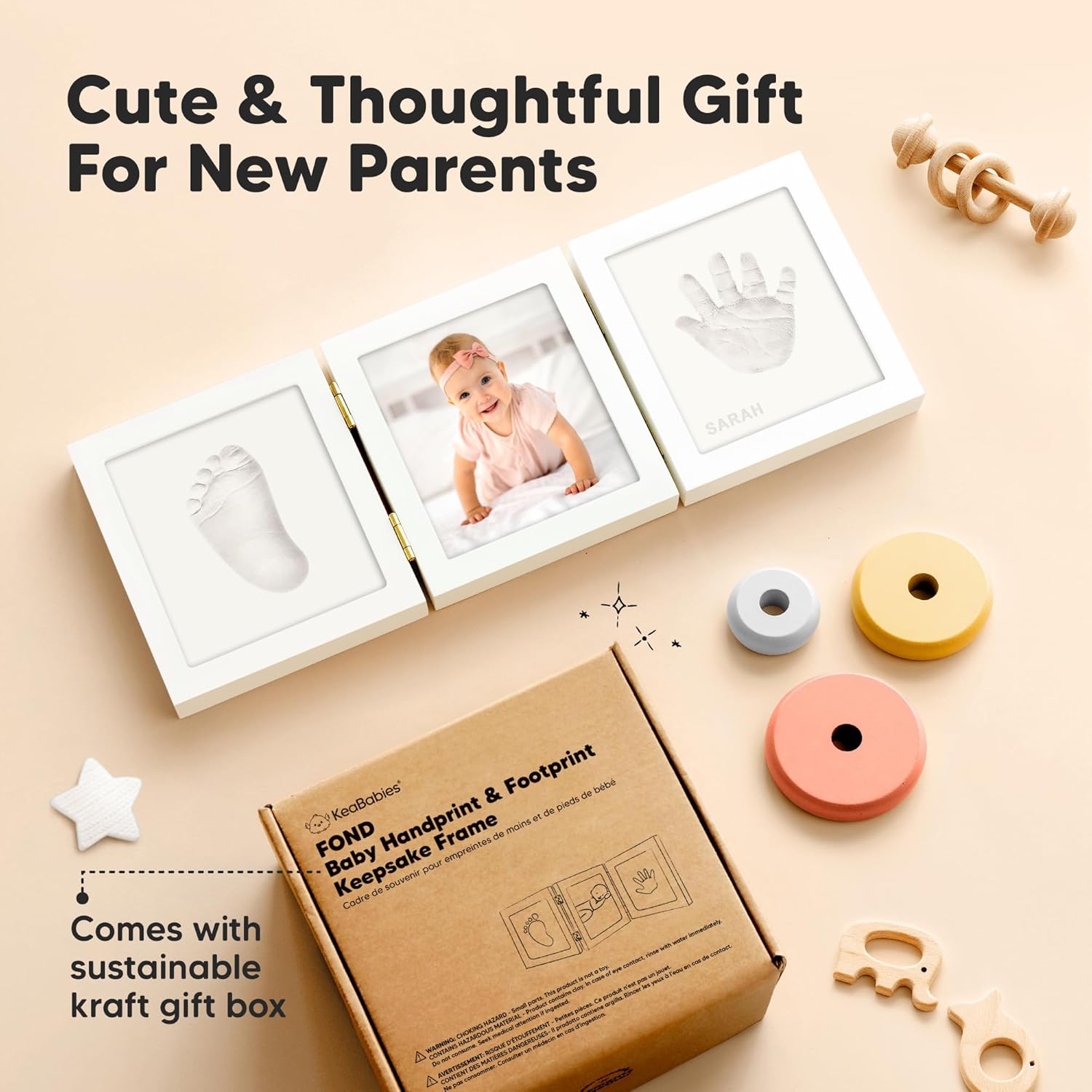 KeaBabies Baby Hand Footprint Kit - Keepsake Photo Frame