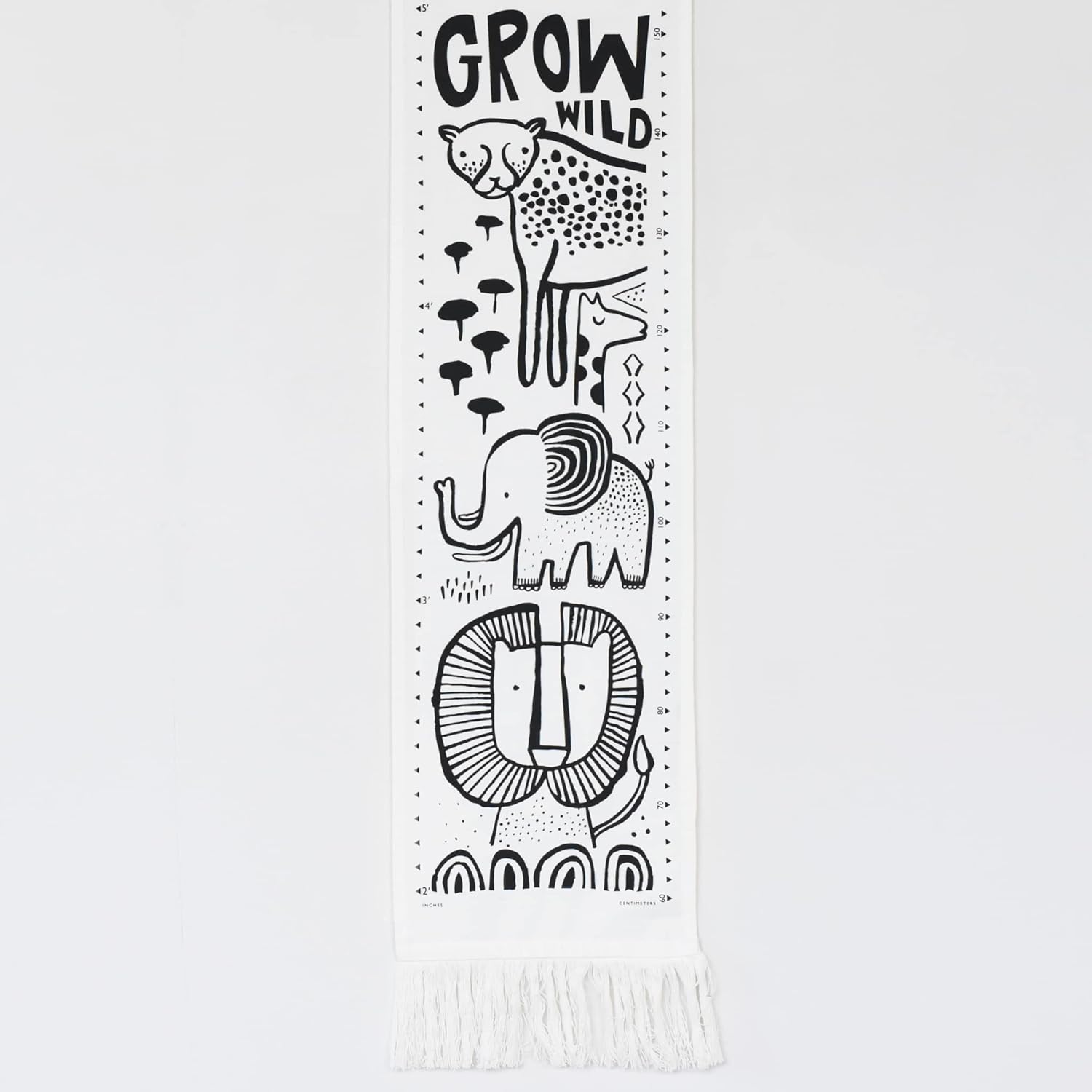 Wee Gallery Safari Canvas Growth Chart - 44x13 Inches 1