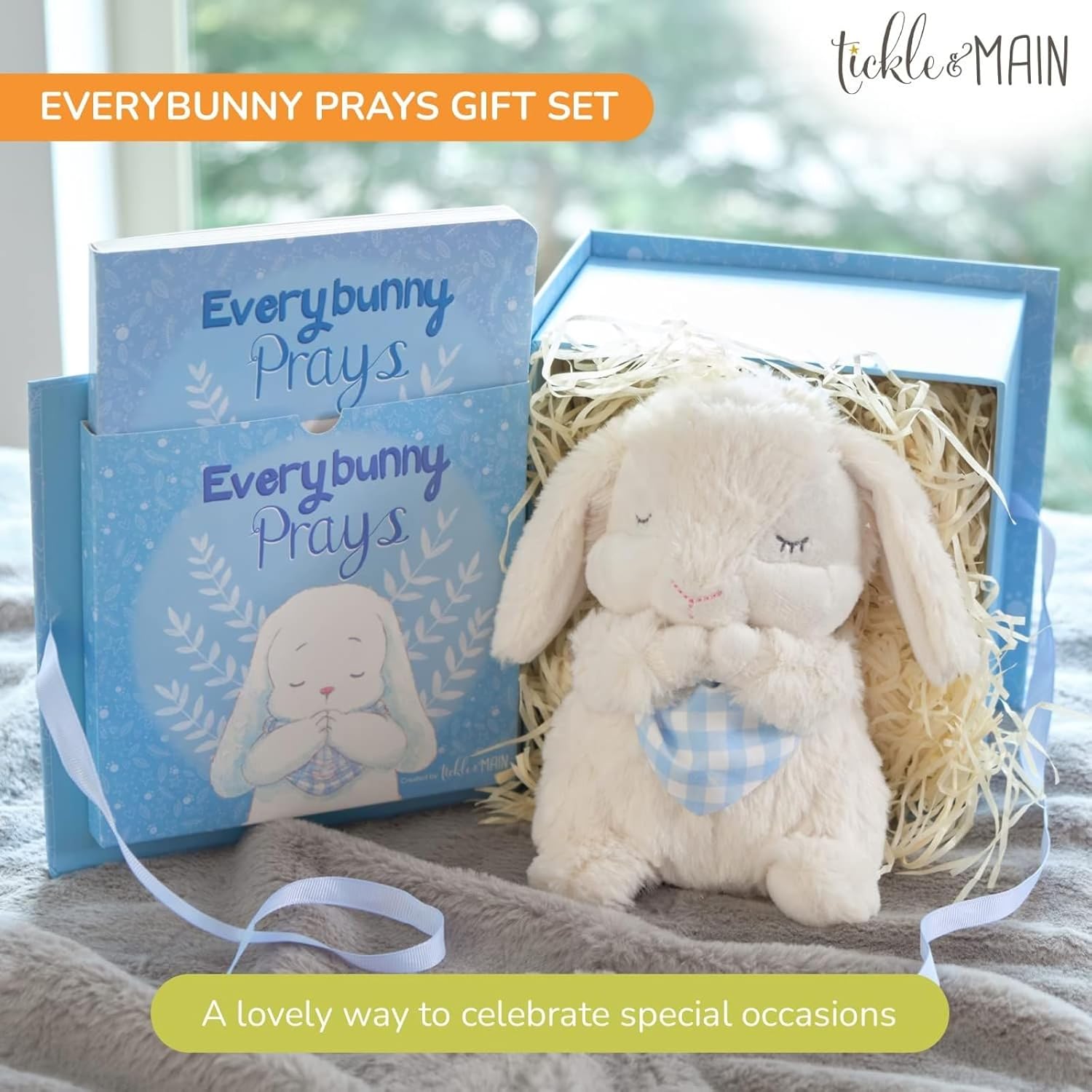 Tickle Main Praying Musical Bunny - Baptism Gift for Boys