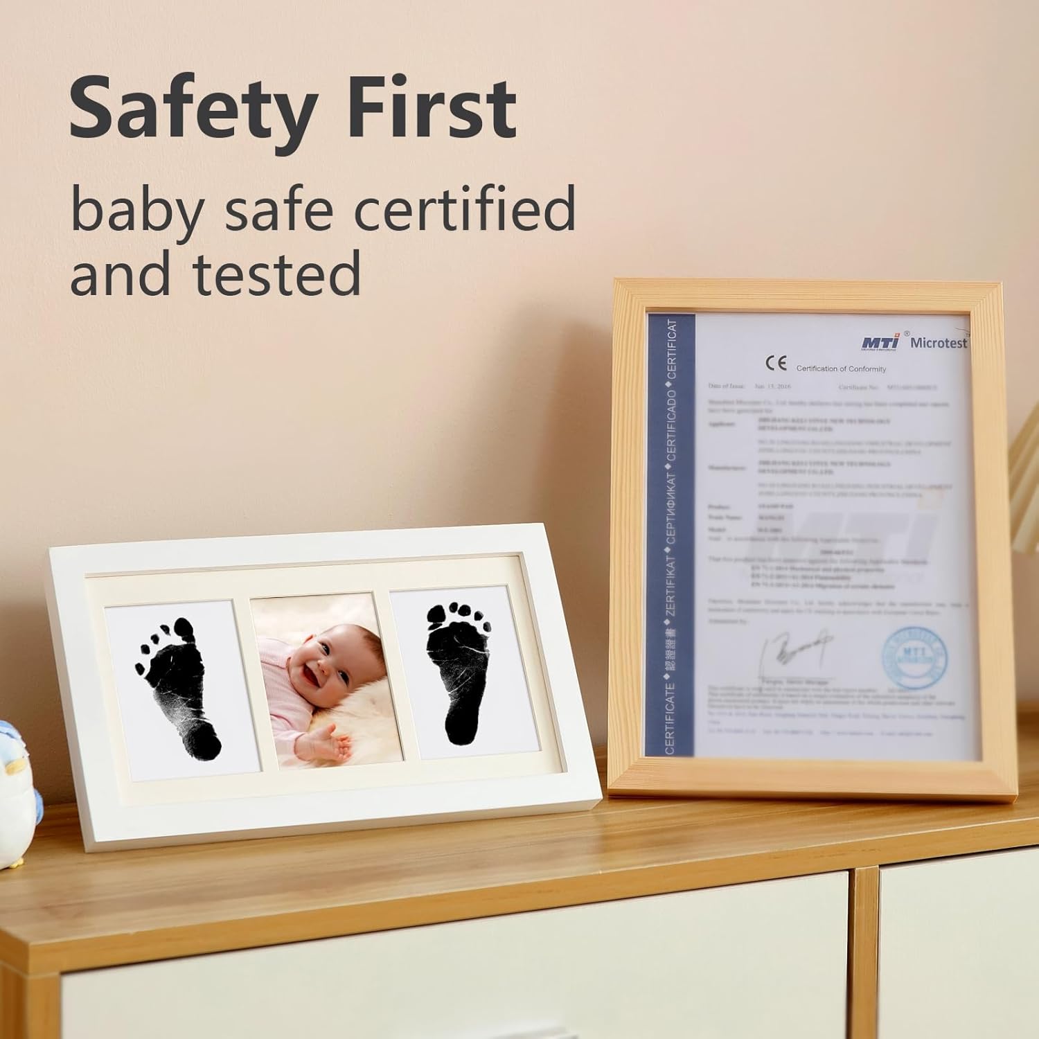 PewinGo Baby Hand Footprint Kit with Frame