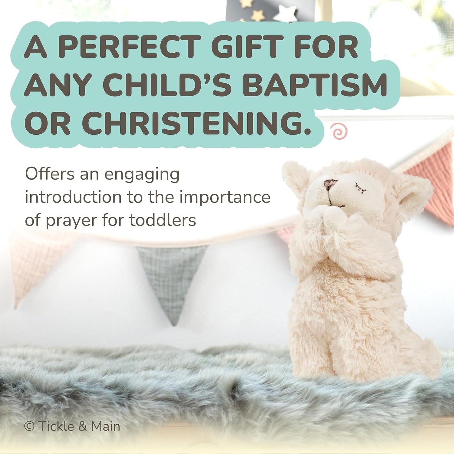 Tickle Main Baby Praying Musical Lamb Book Gift Set 1