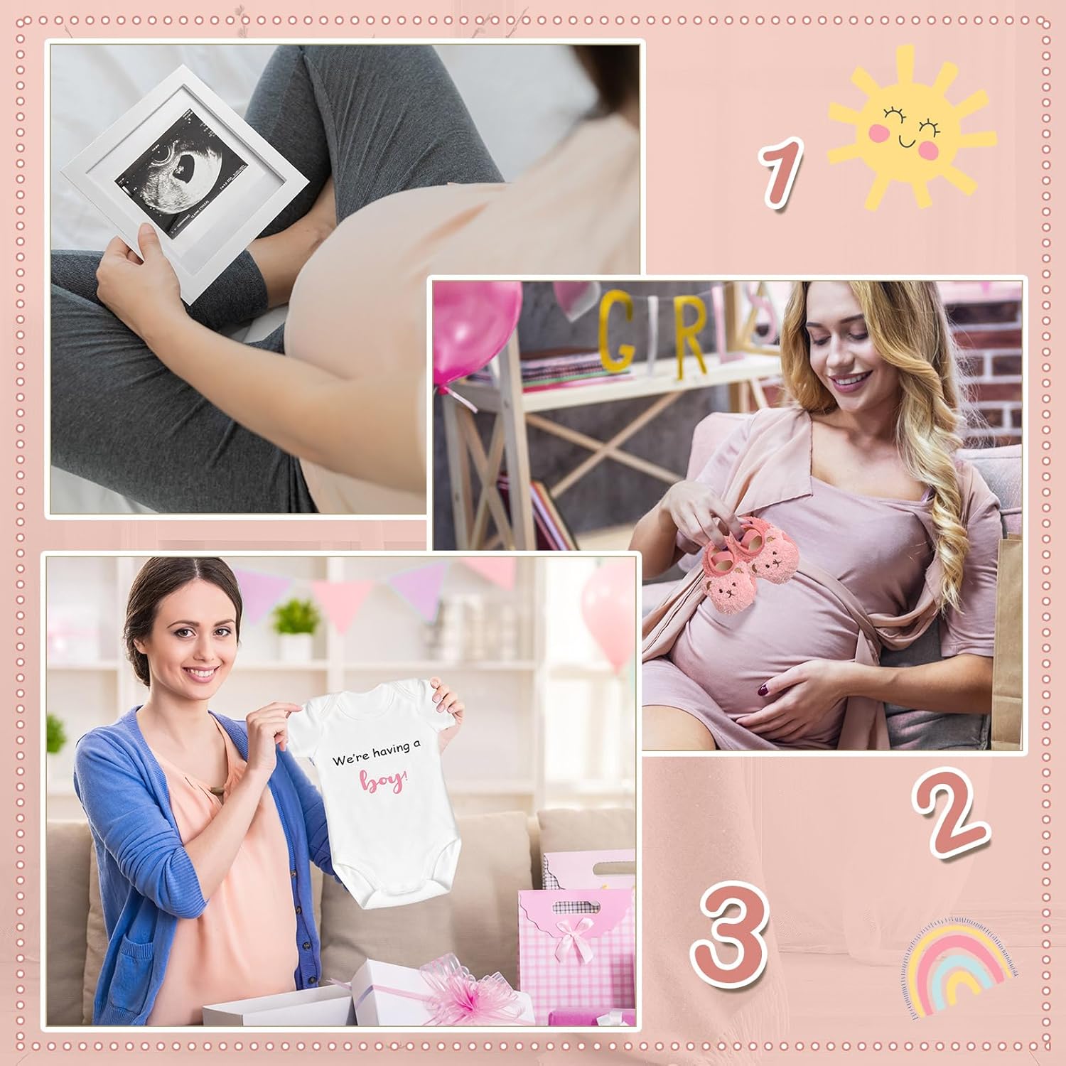 Canlierr 9 Pcs Pregnancy Announcement Set 1