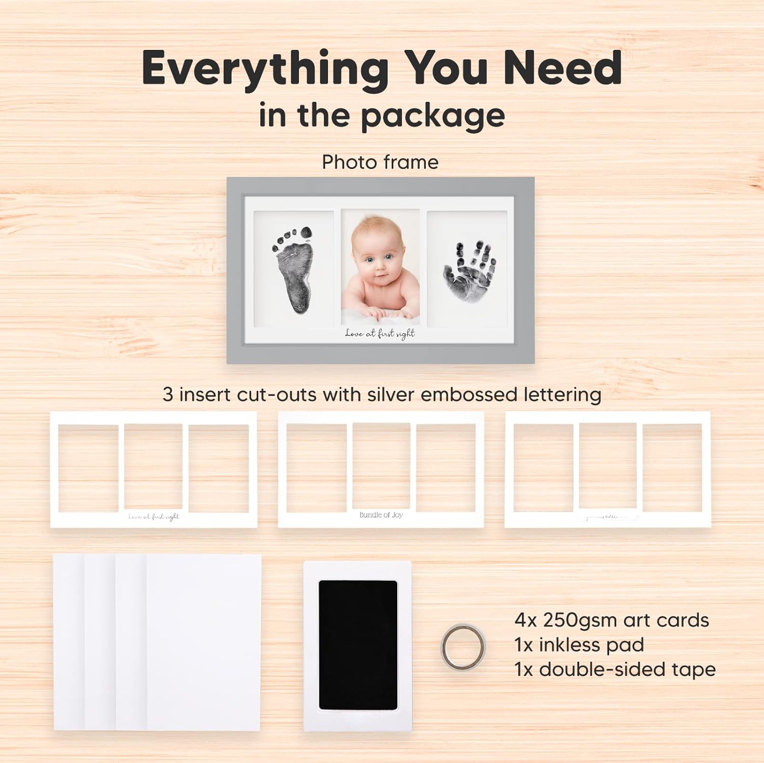 KeaBabies Inkless Hand Footprint Kit - No Mess for Baby Boy Girl