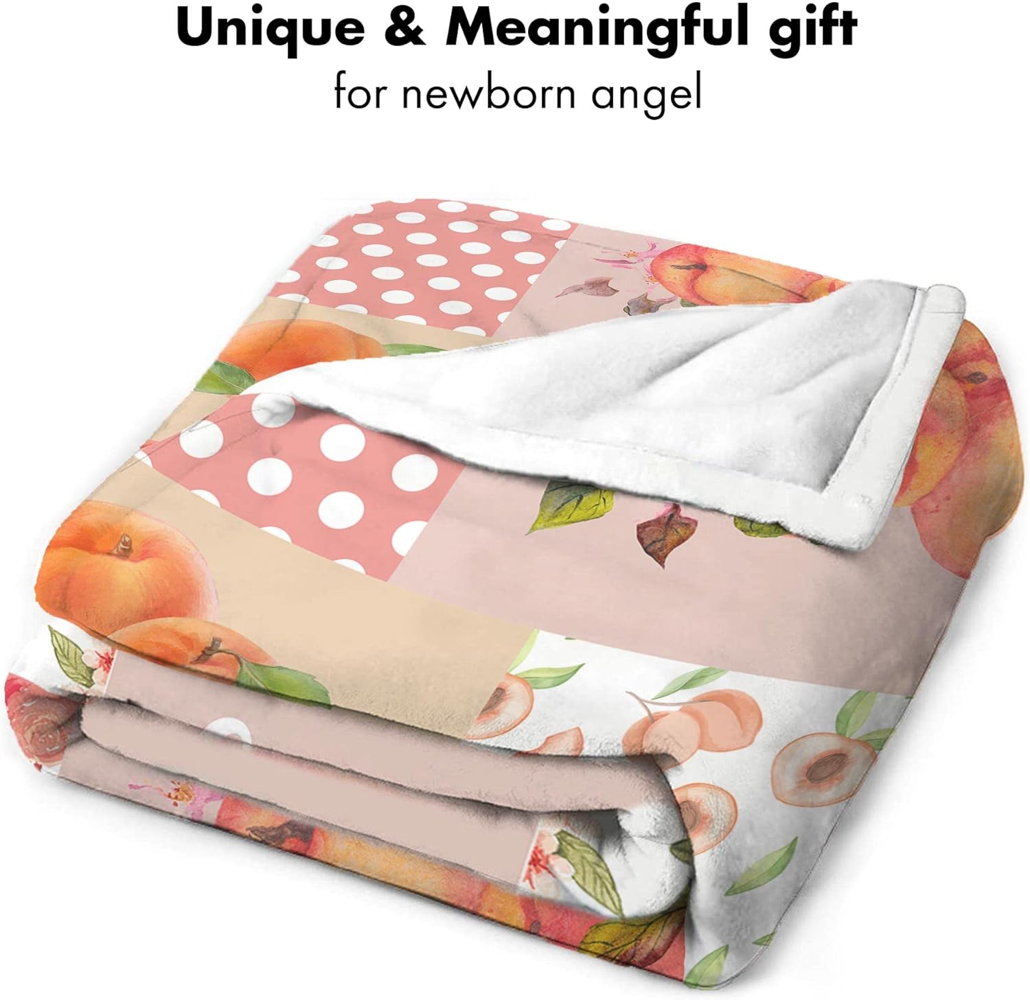 Custom Fruit Baby Blanket with Polka Dots