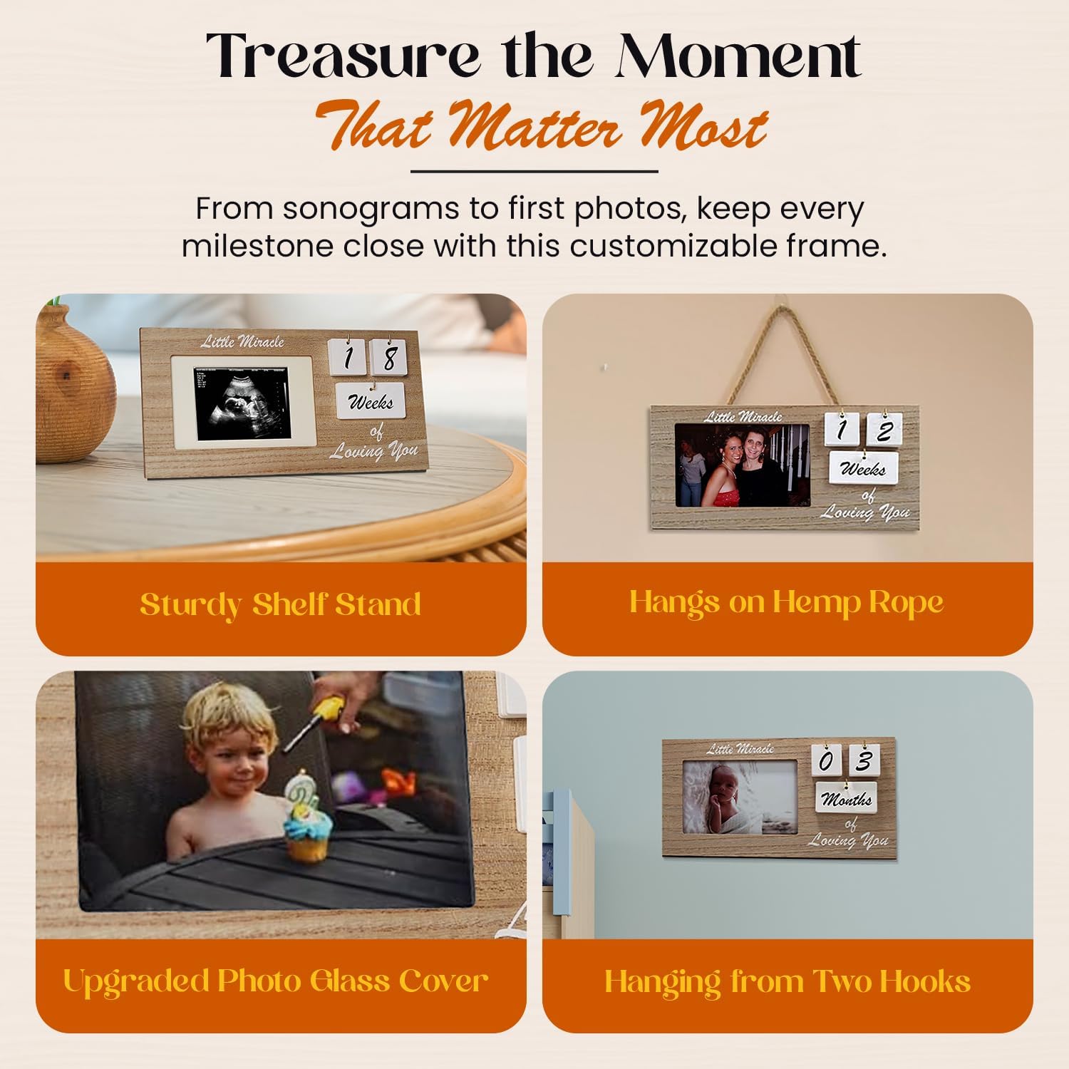 YelloIris Brown Ultrasound Keepsake Frame