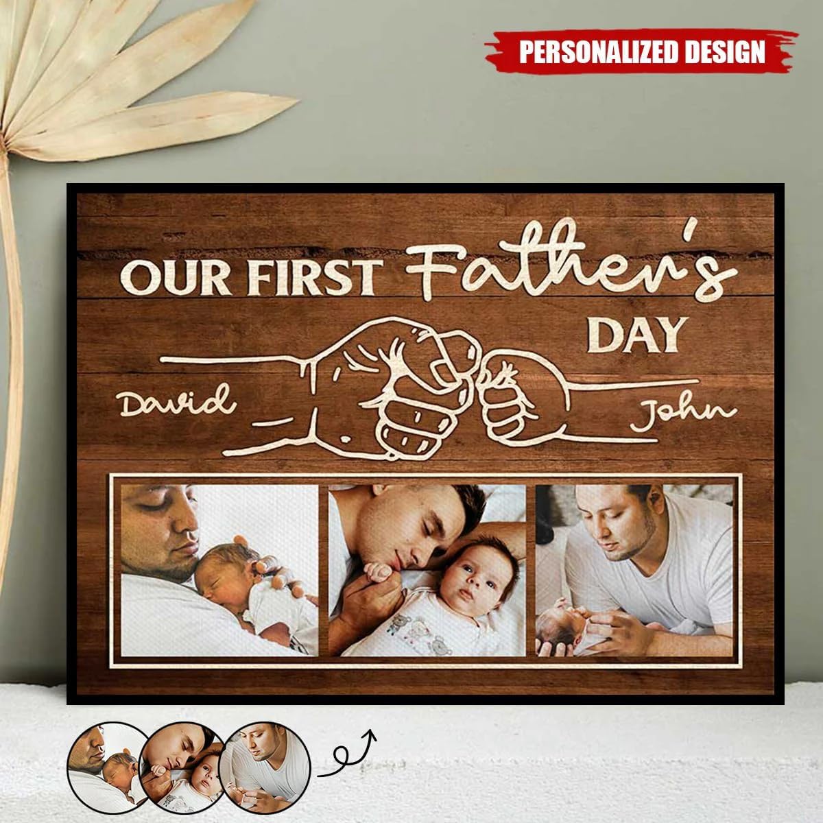 Personalized Dad Photo Frame Wall Art for Father Day