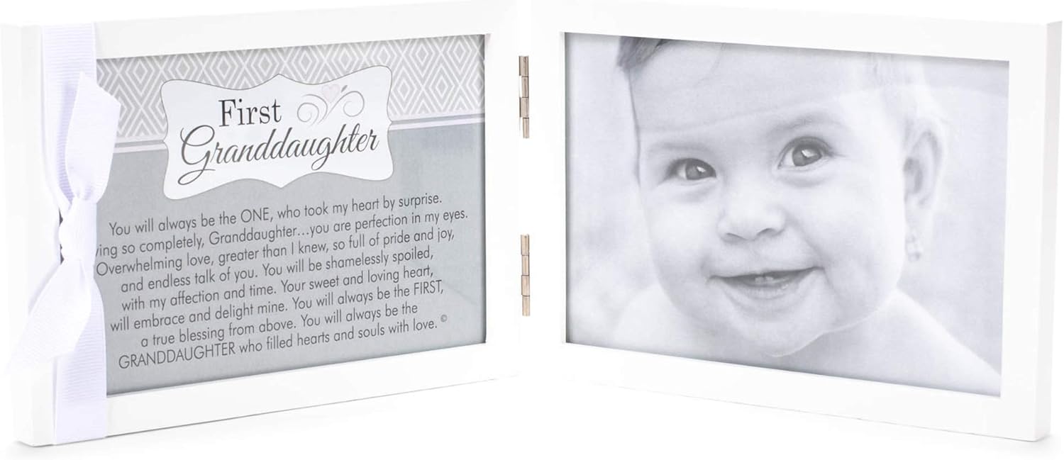 First Granddaughter Keepsake Frame - 4x6 Double Hinged with Poem