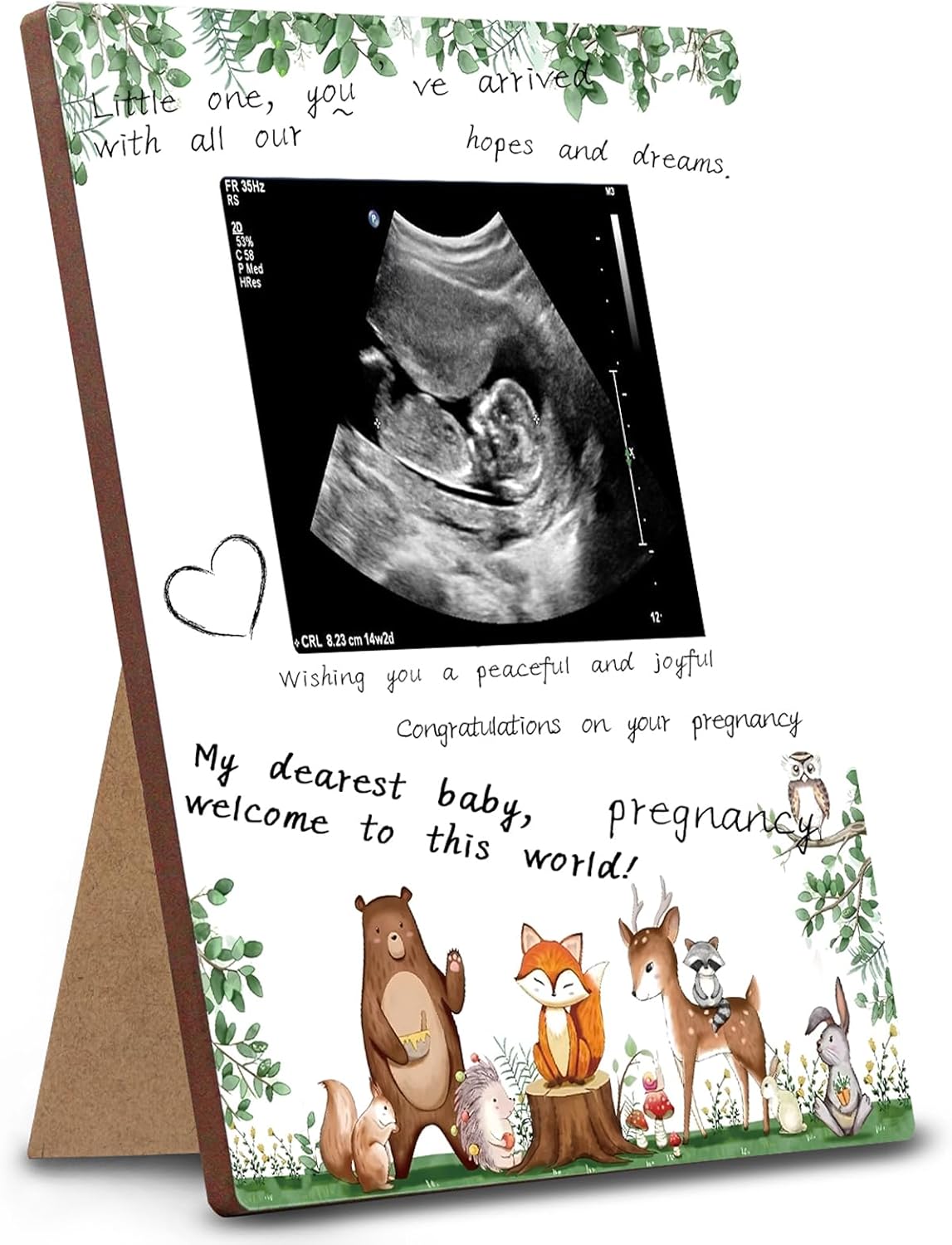 Woodland Ultrasound Picture Frame - Pregnancy Keepsake Baby Shower Decor