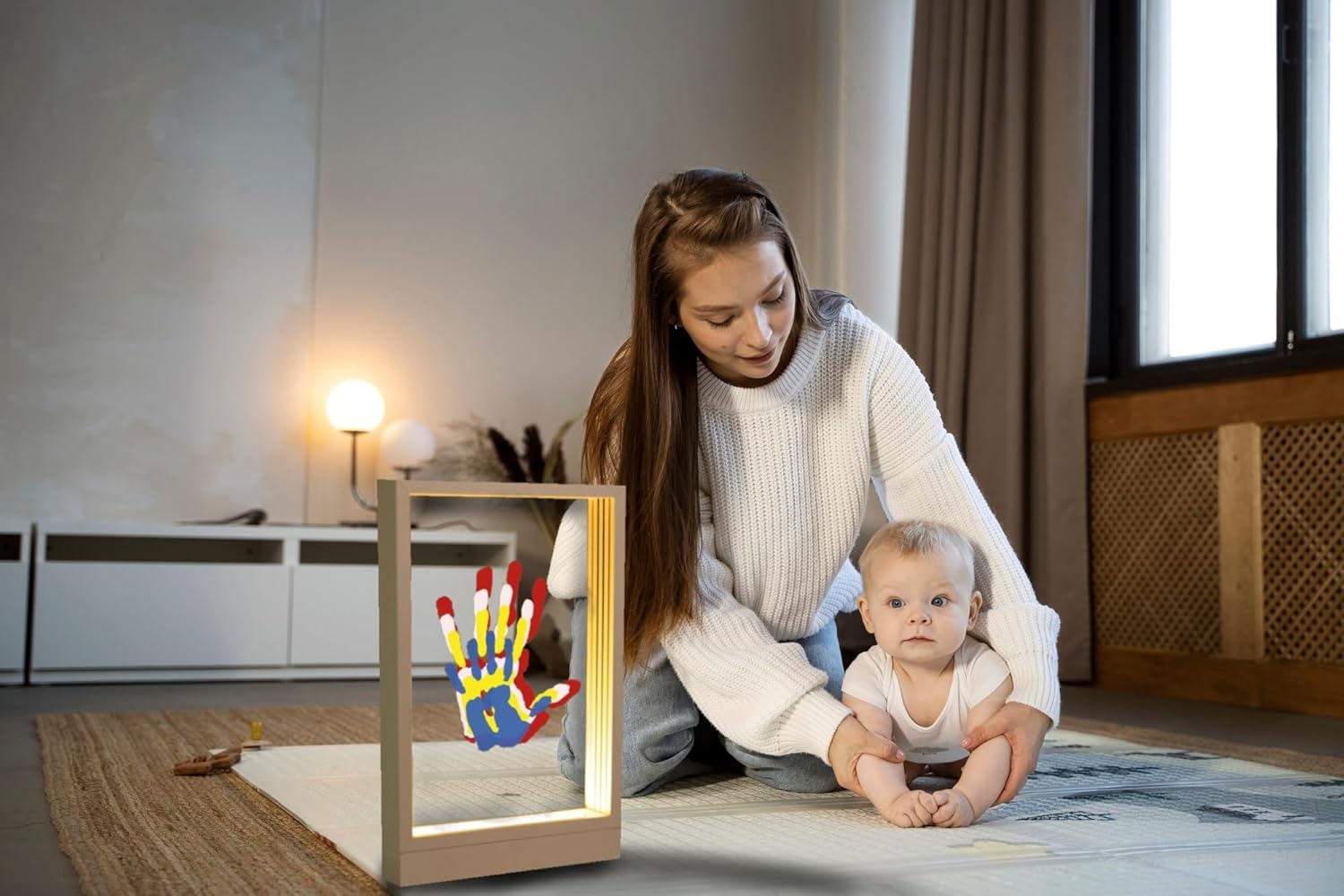 Family Handprint Kit with LED Light and Frame 1