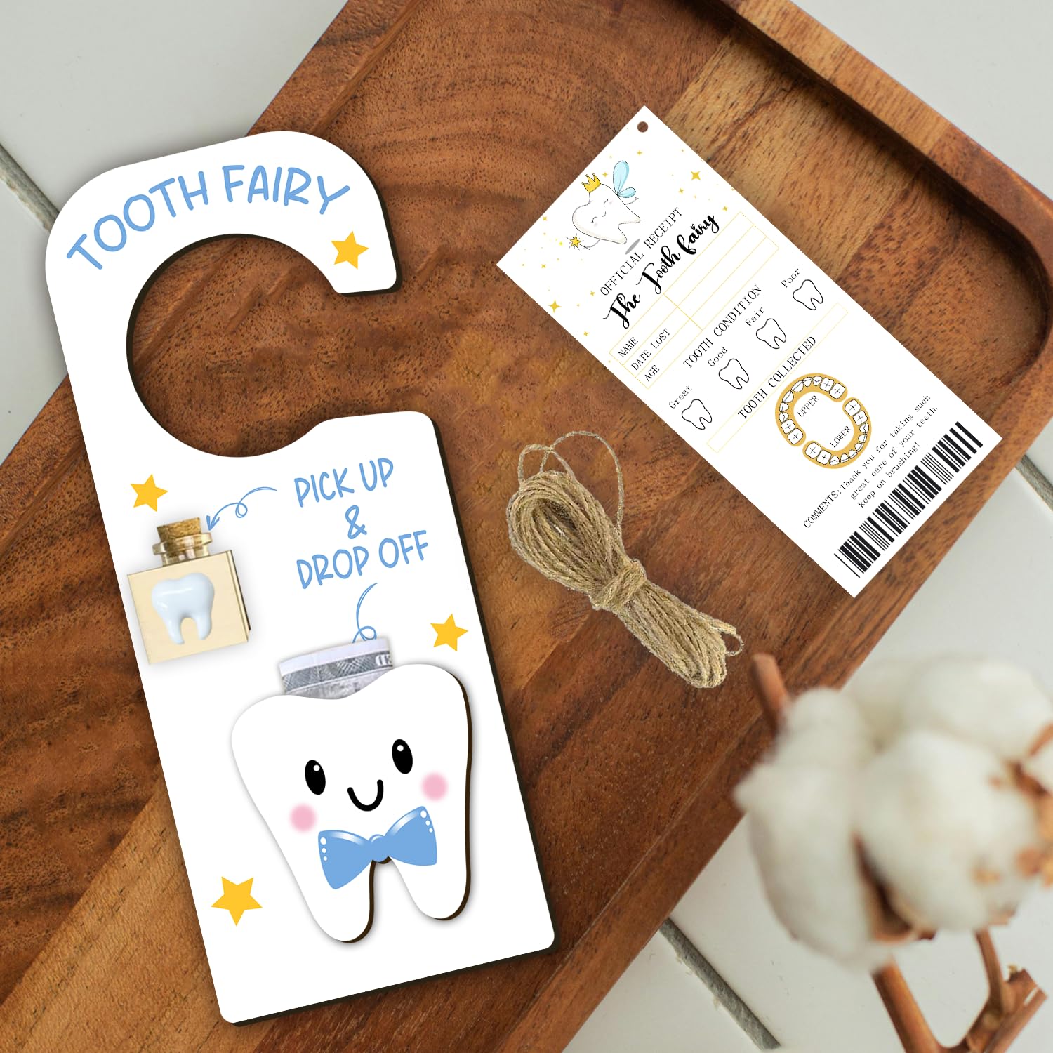 Wuguimeii 3Pcs Tooth Fairy Kit - Magical Lost Teeth Gifts
