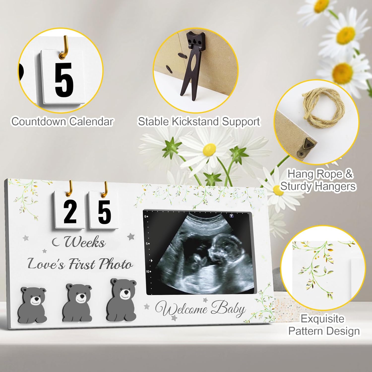 YinEpand Ultrasound Frame with Countdown and Plant Prints