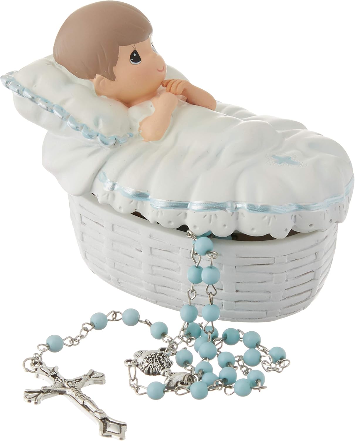 Precious Moments Baptism Gift Boy Rosary Box