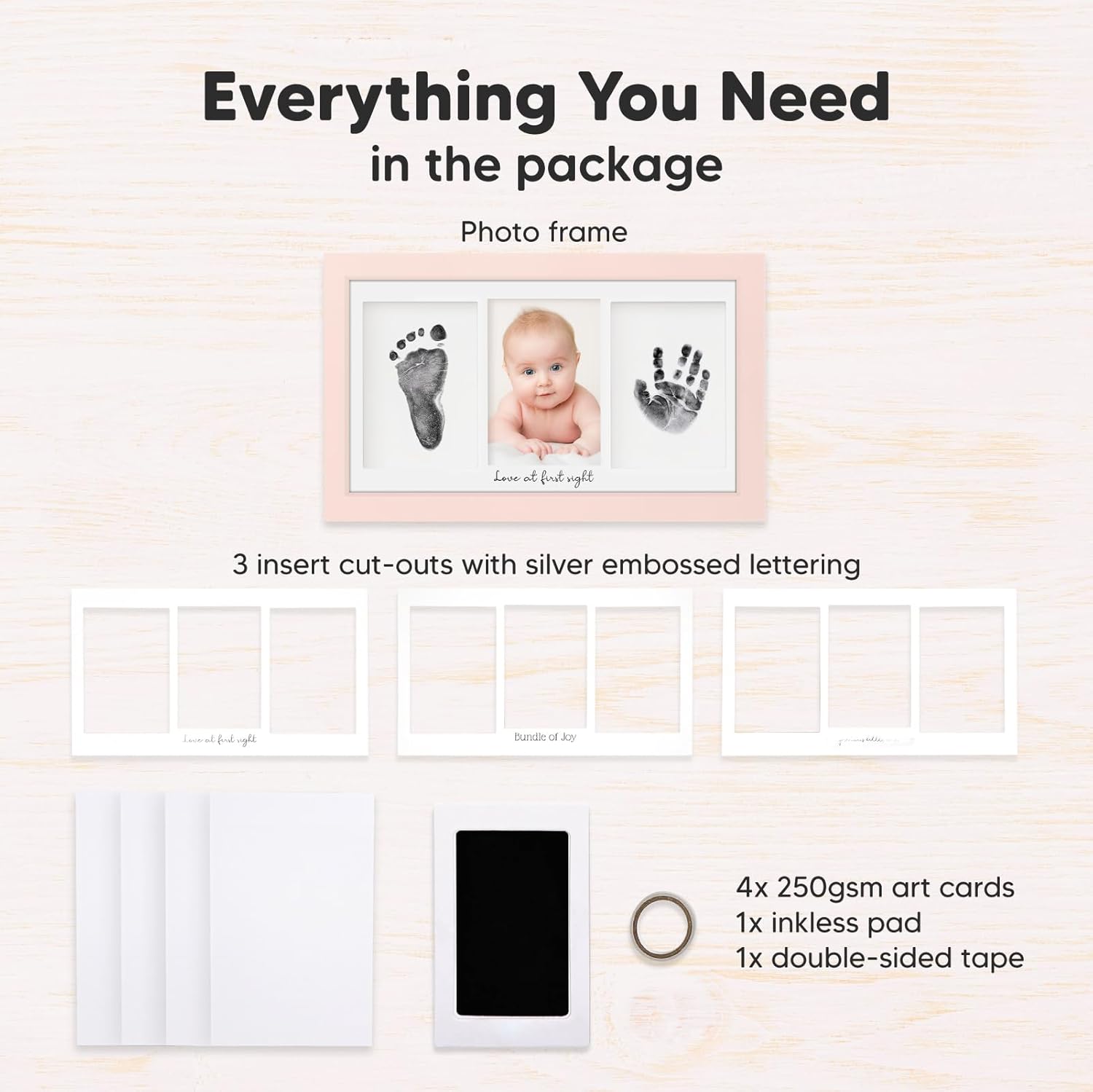 KeaBabies Inkless Baby Hand Footprint Kit