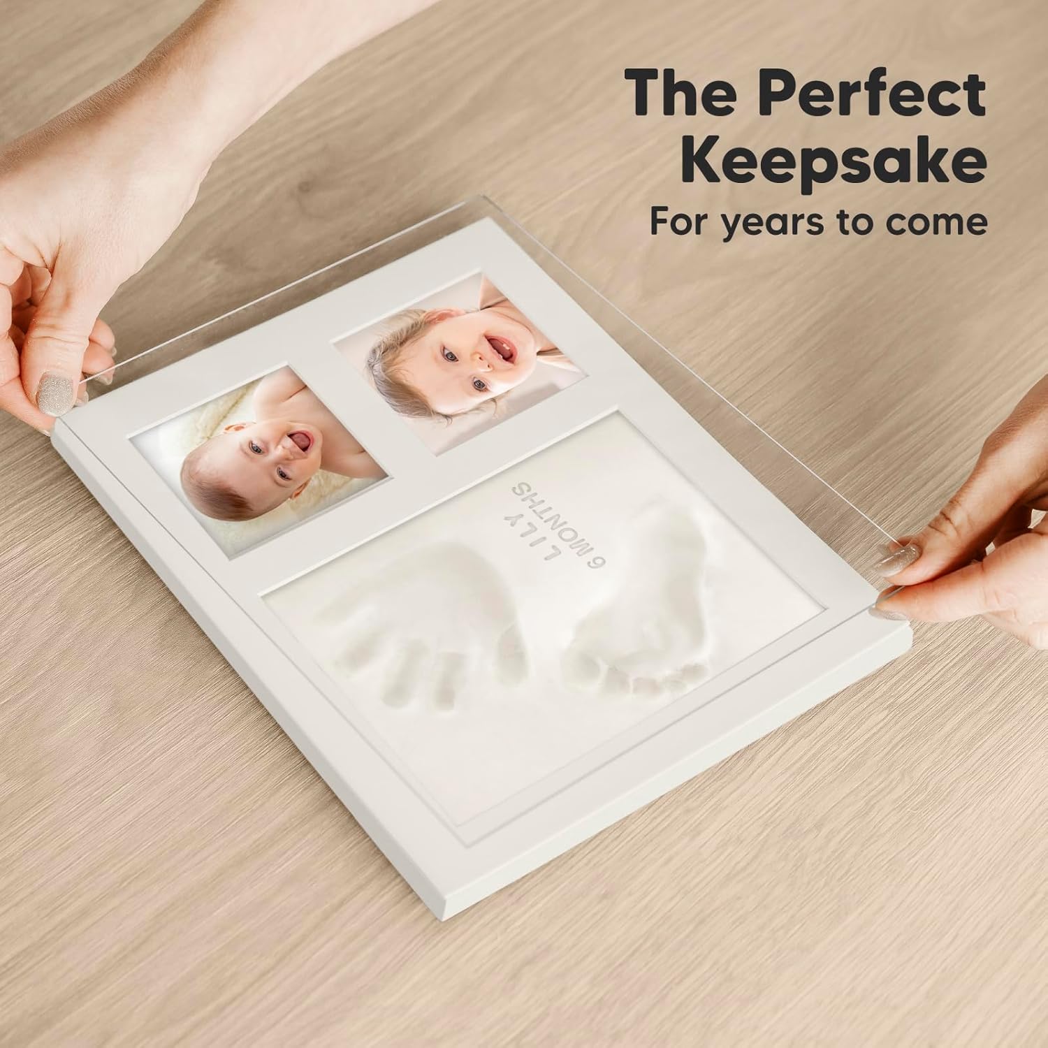 KeaBabies Baby Hand Footprint Kit - Quick Dry Clay Newborn Keepsake Personalized Gift
