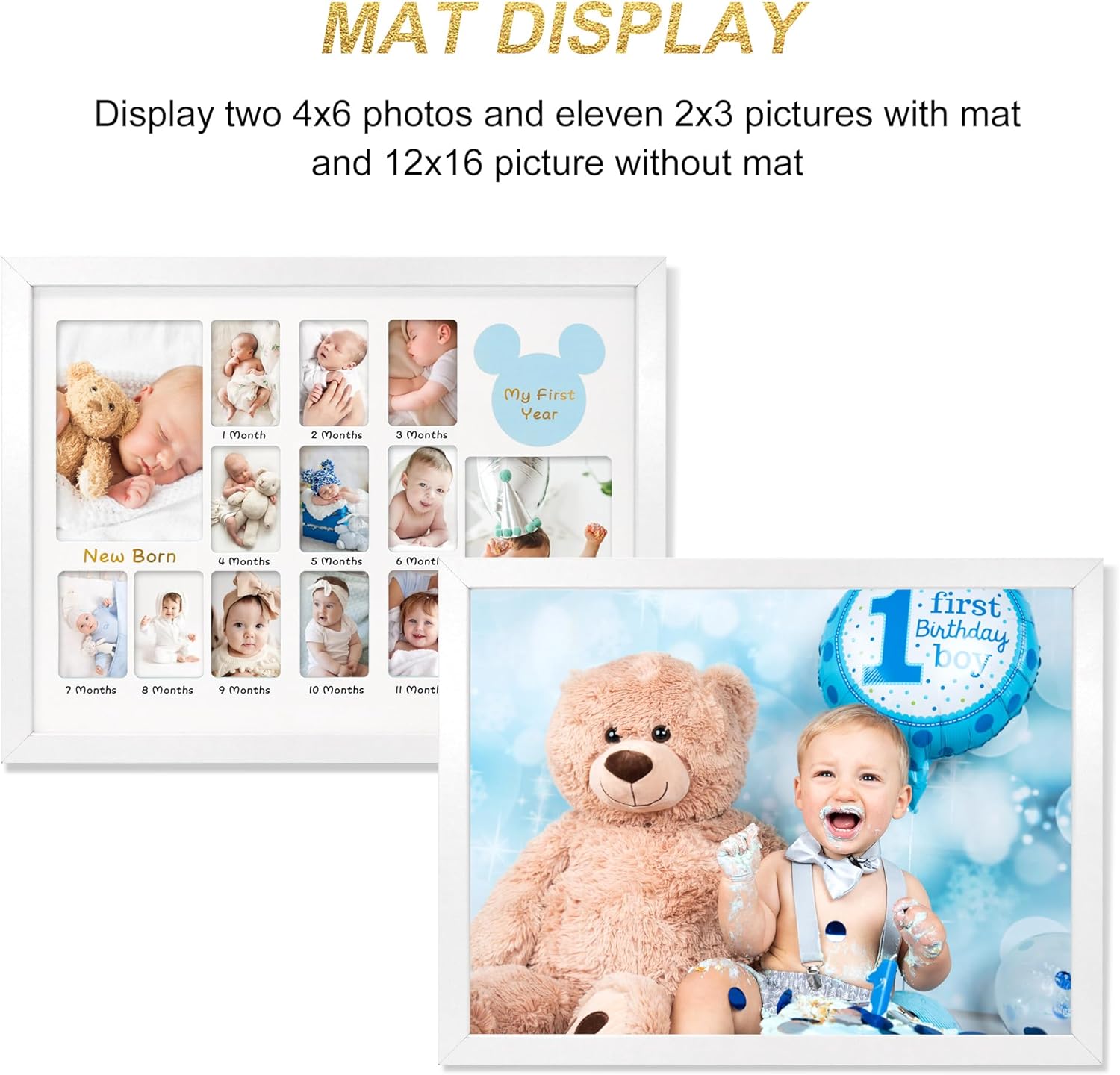 FramePro My First Year Photo Frame 12x16 White