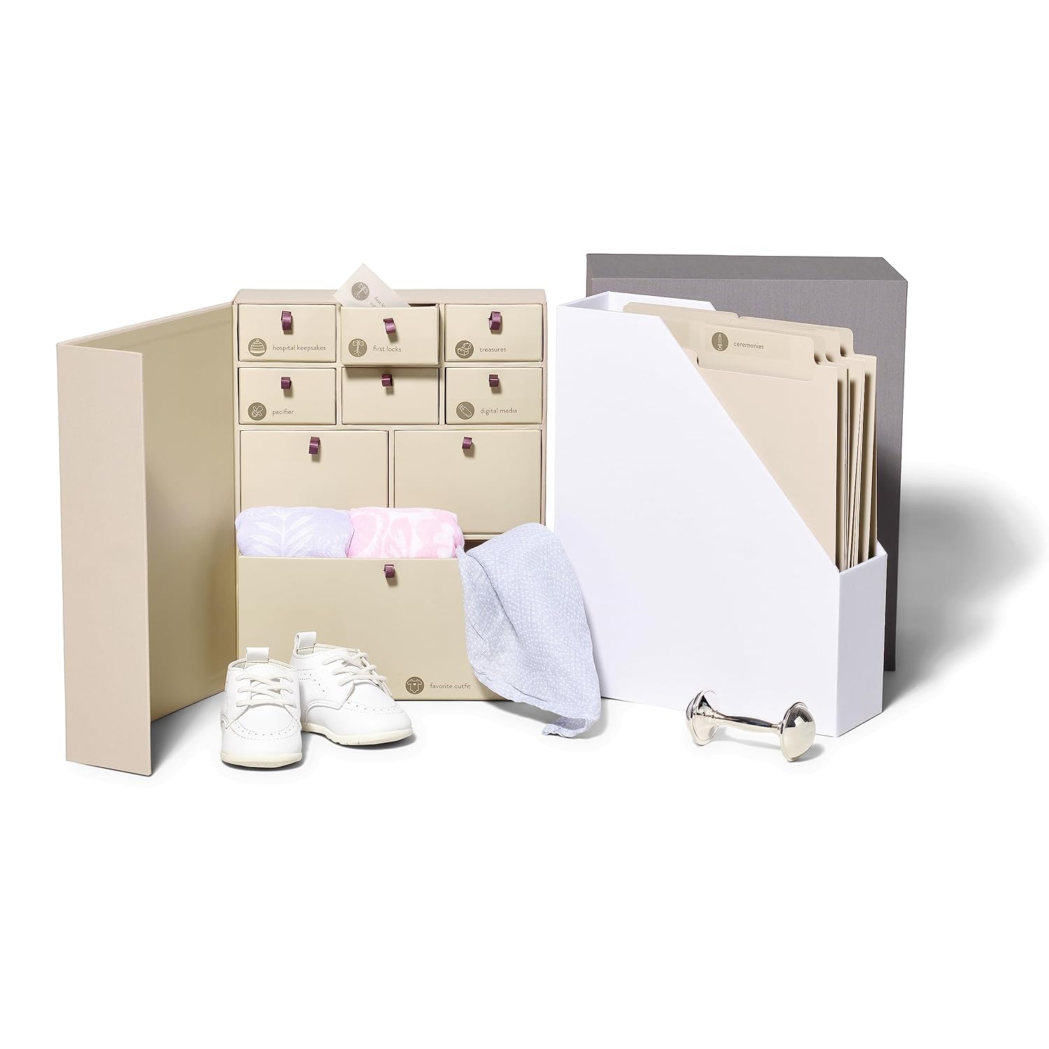 Savor Deluxe Baby Keepsake Box with Labels