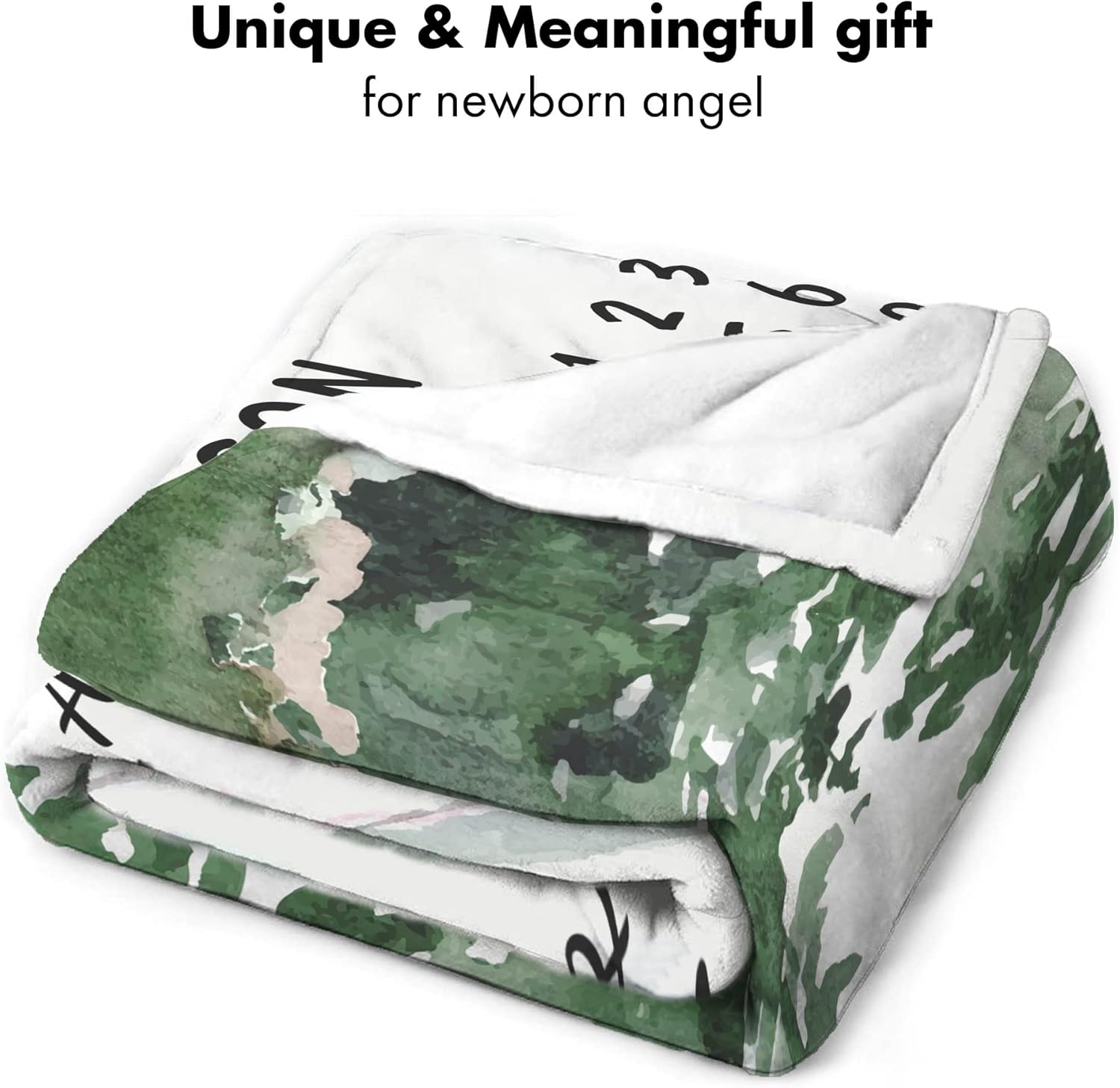Personalized Forest Baby Blanket with Custom Name