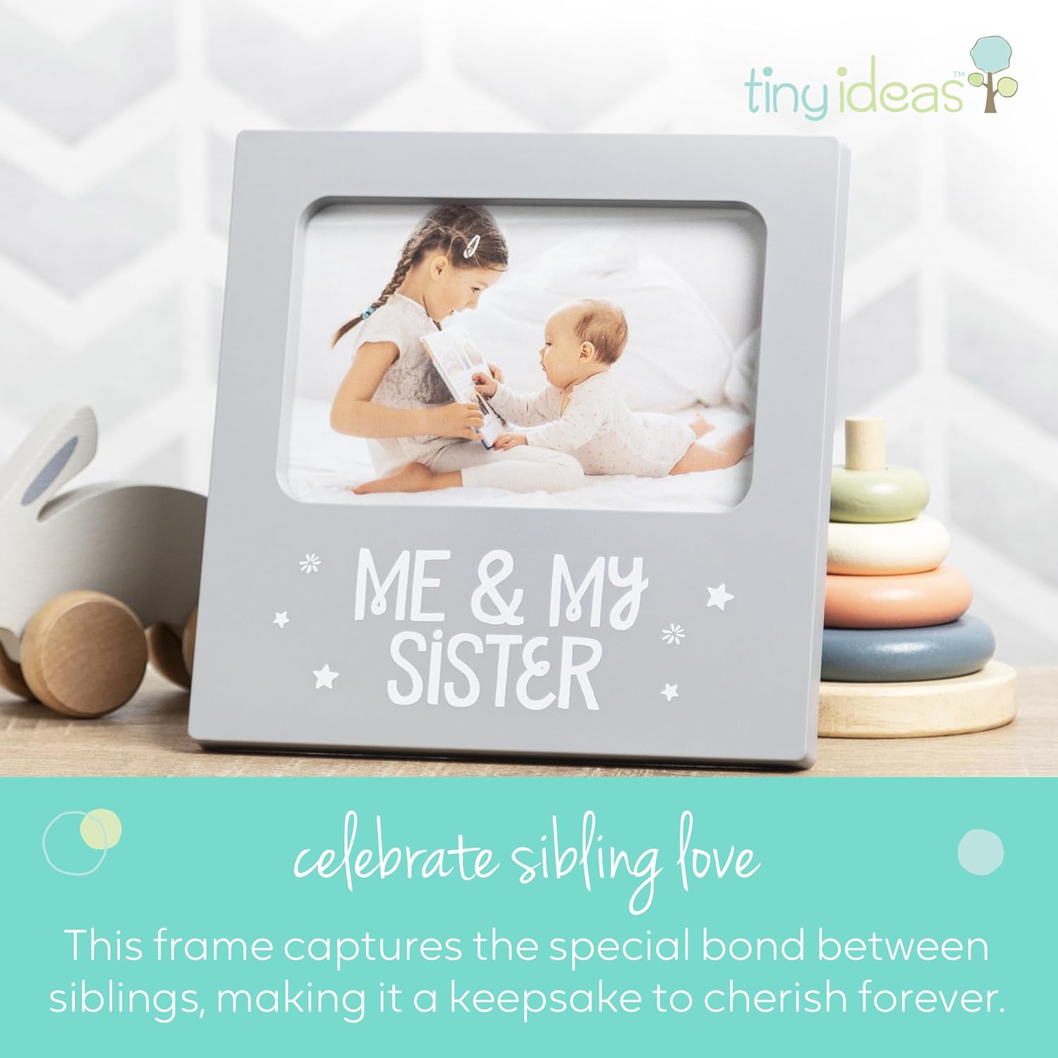 Tiny Ideas Sibling Photo Frame for Baby Keepsakes