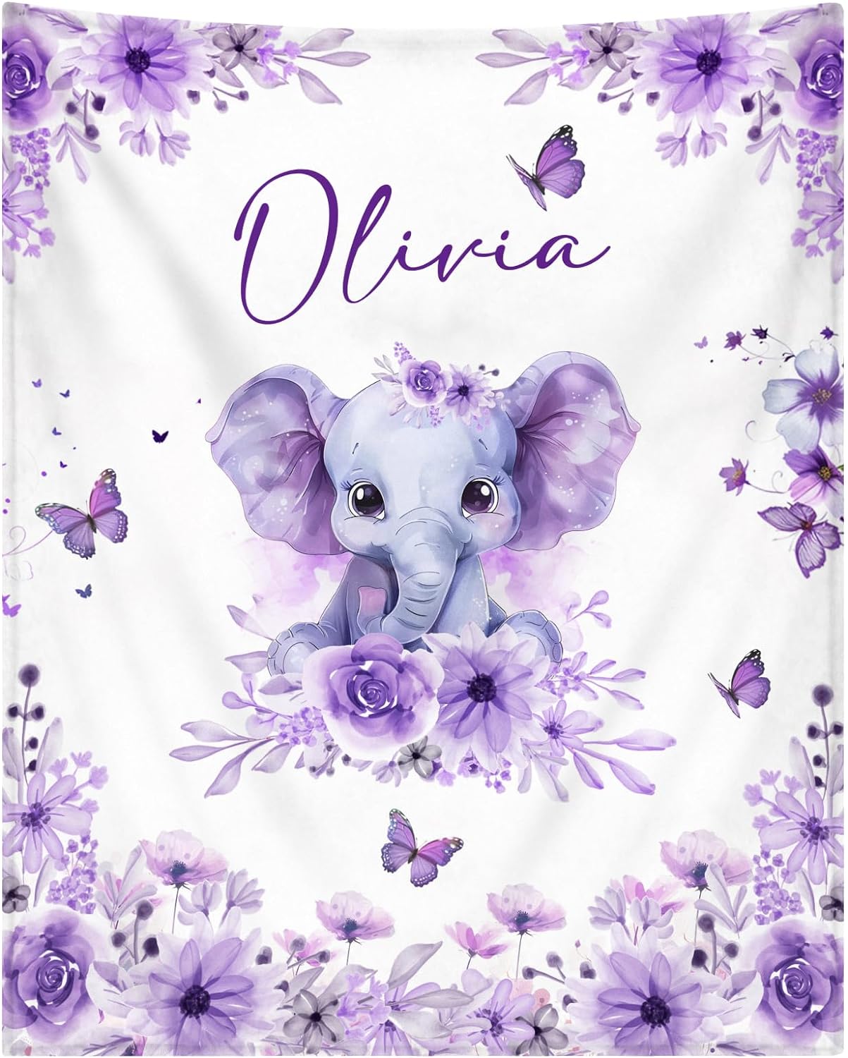 Personalized Baby Blanket with Name for Girls