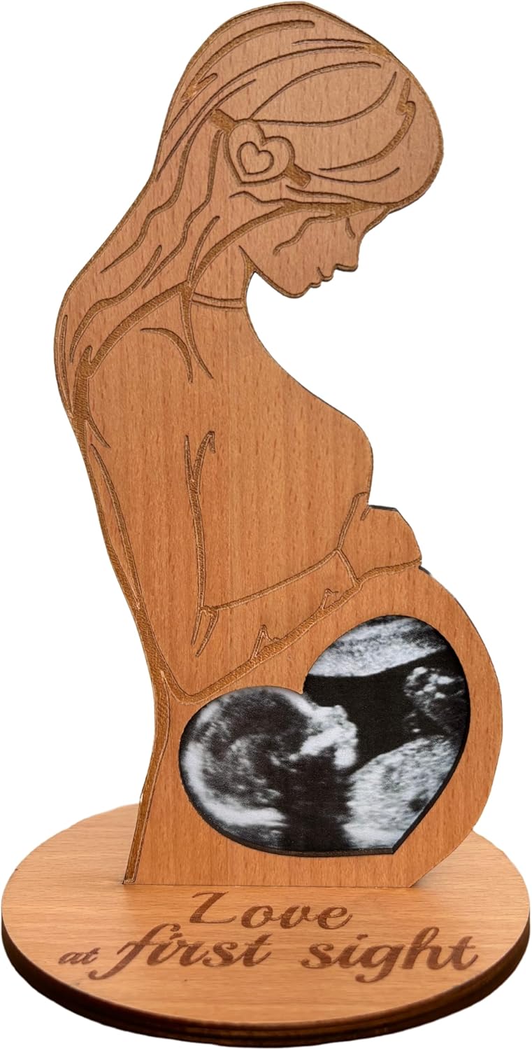 Hearts Sign Baby Ultrasound Photo Frame - Heart-Shaped Keepsake