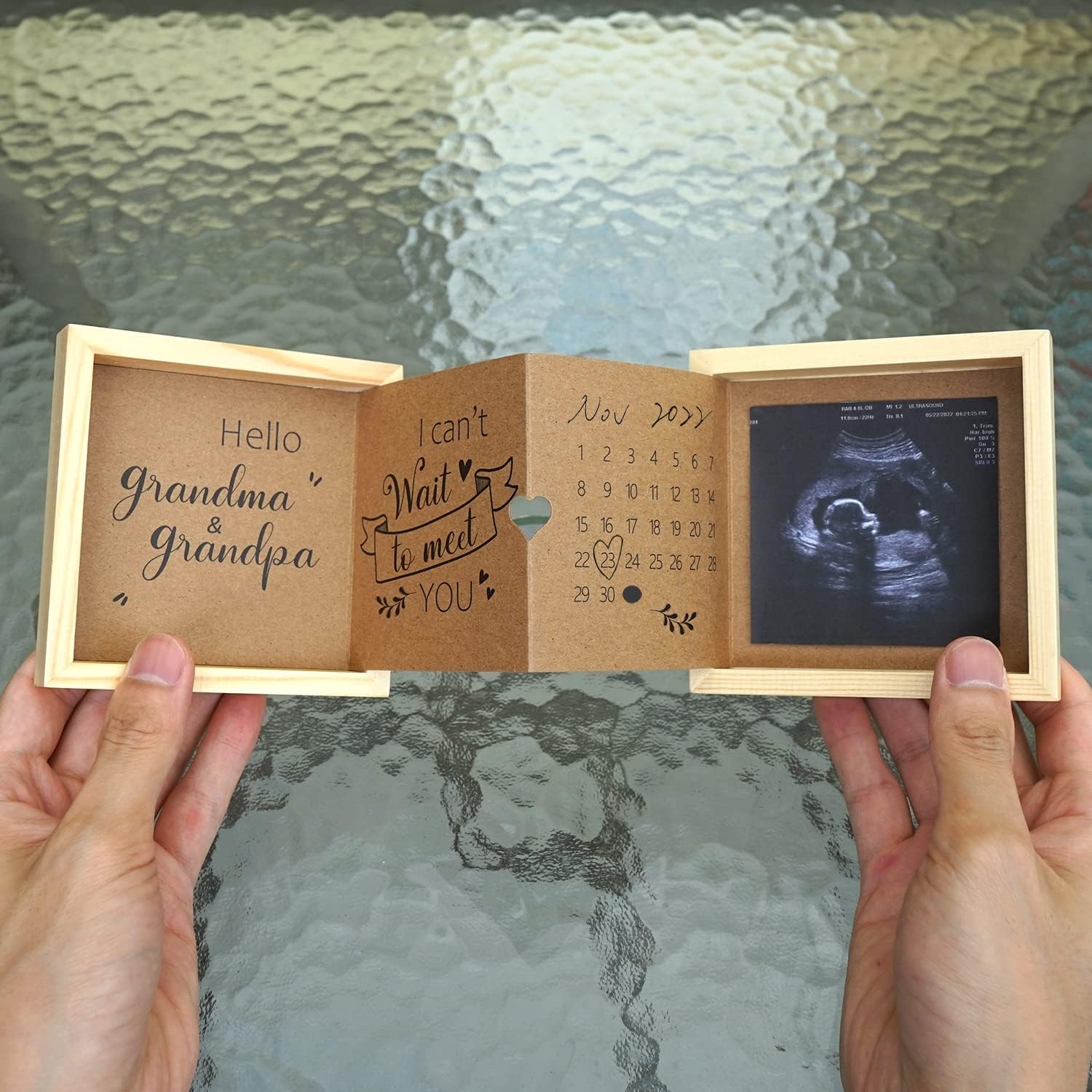 Hamuiers Pregnancy Announcement Wooden Keepsake Box
