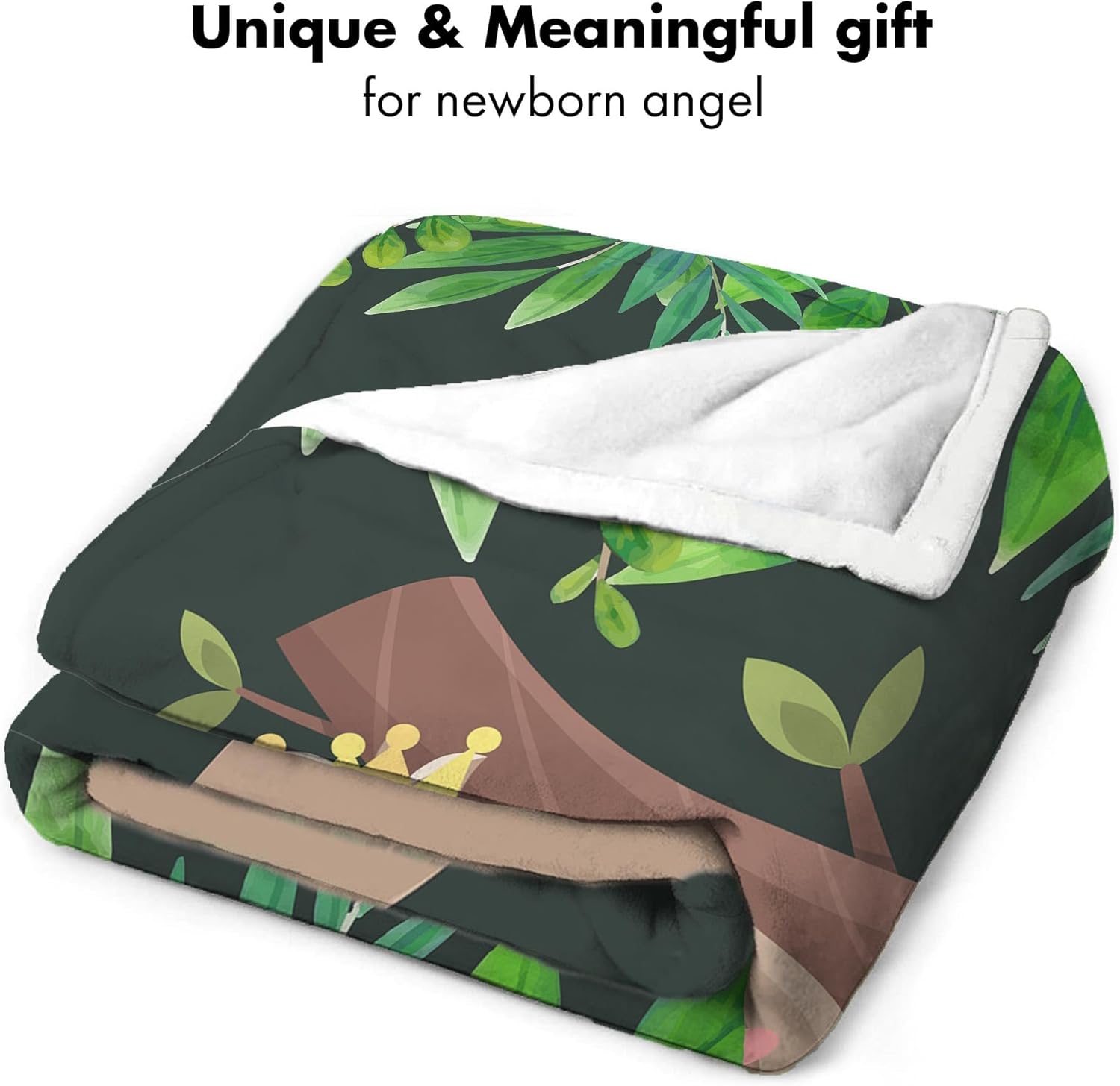 Personalized Sloth Baby Blanket with Custom Name
