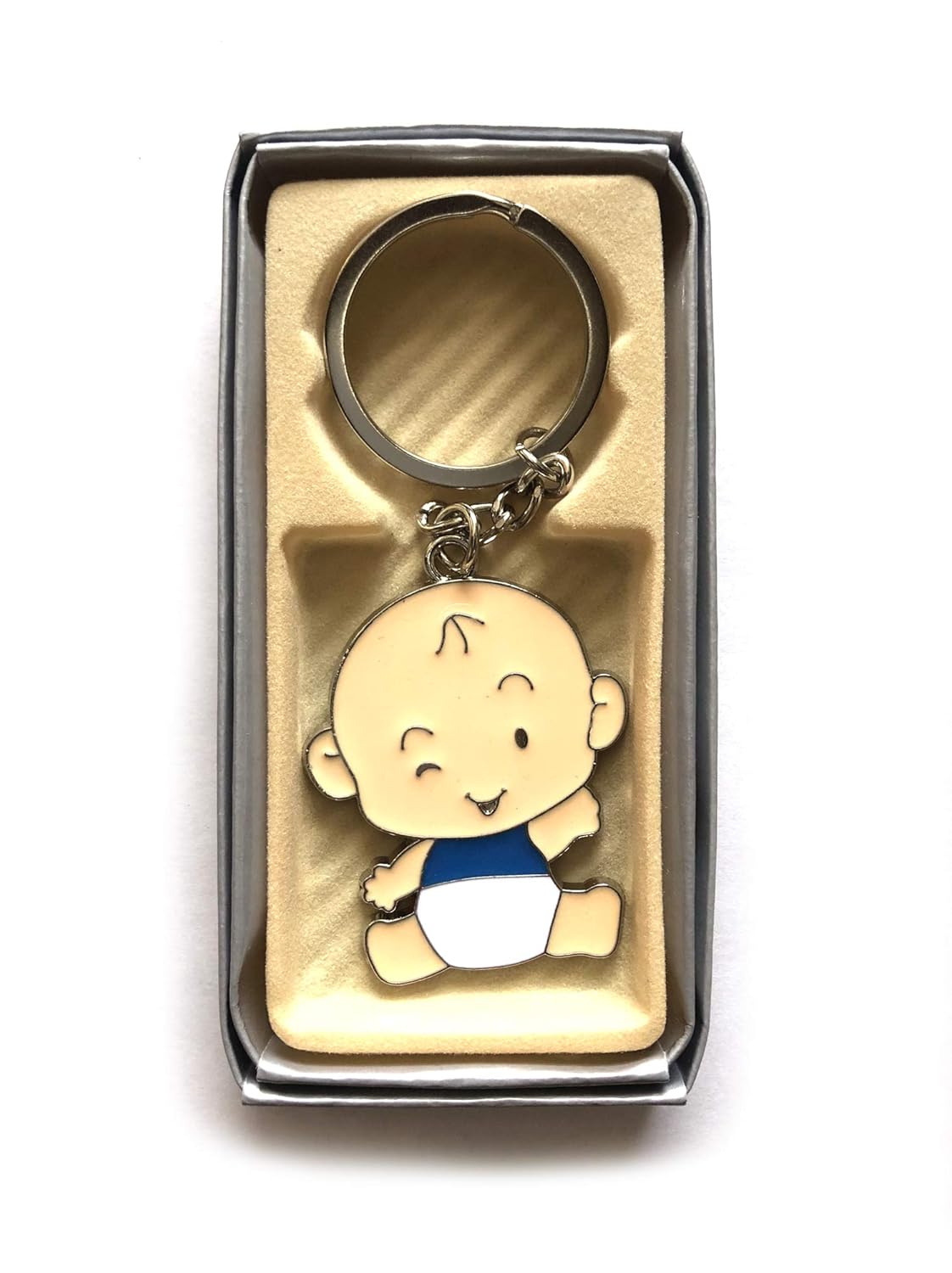 12 Pcs Baby Boys Girls Baptism Keychain Set Blue 1